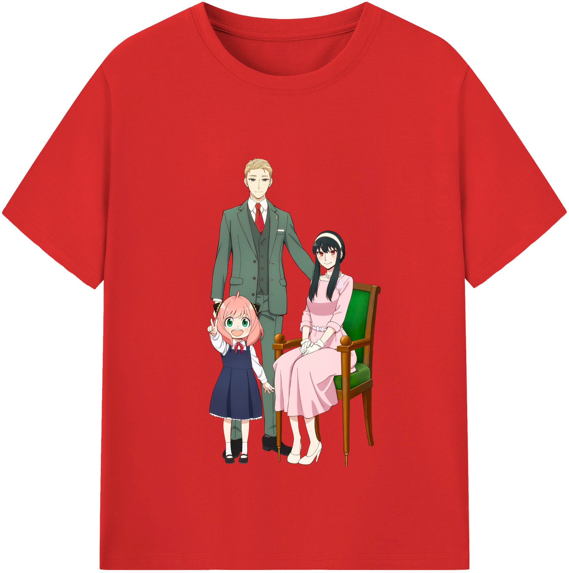 （画像用） SPY×FAMILY间谍家家酒 レディースカジュアルプリントTシャツ（綿100％）