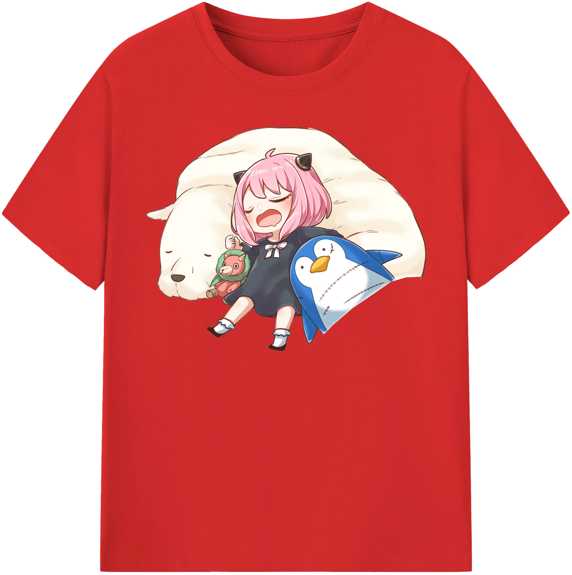 （画像用） SPY×FAMILY间谍家家酒 レディースカジュアルプリントTシャツ（綿100％）