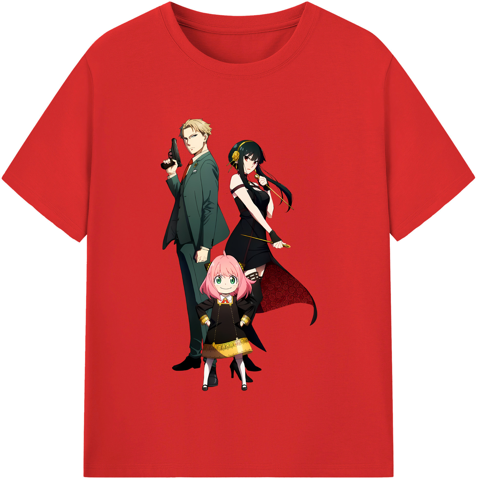 （画像用） SPY×FAMILY间谍家家酒 レディースカジュアルプリントTシャツ（綿100％）