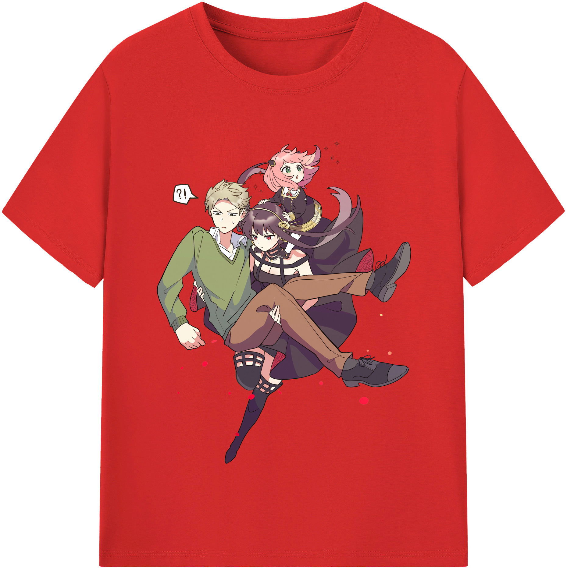 （画像用） SPY×FAMILY间谍家家酒 レディースカジュアルプリントTシャツ（綿100％）