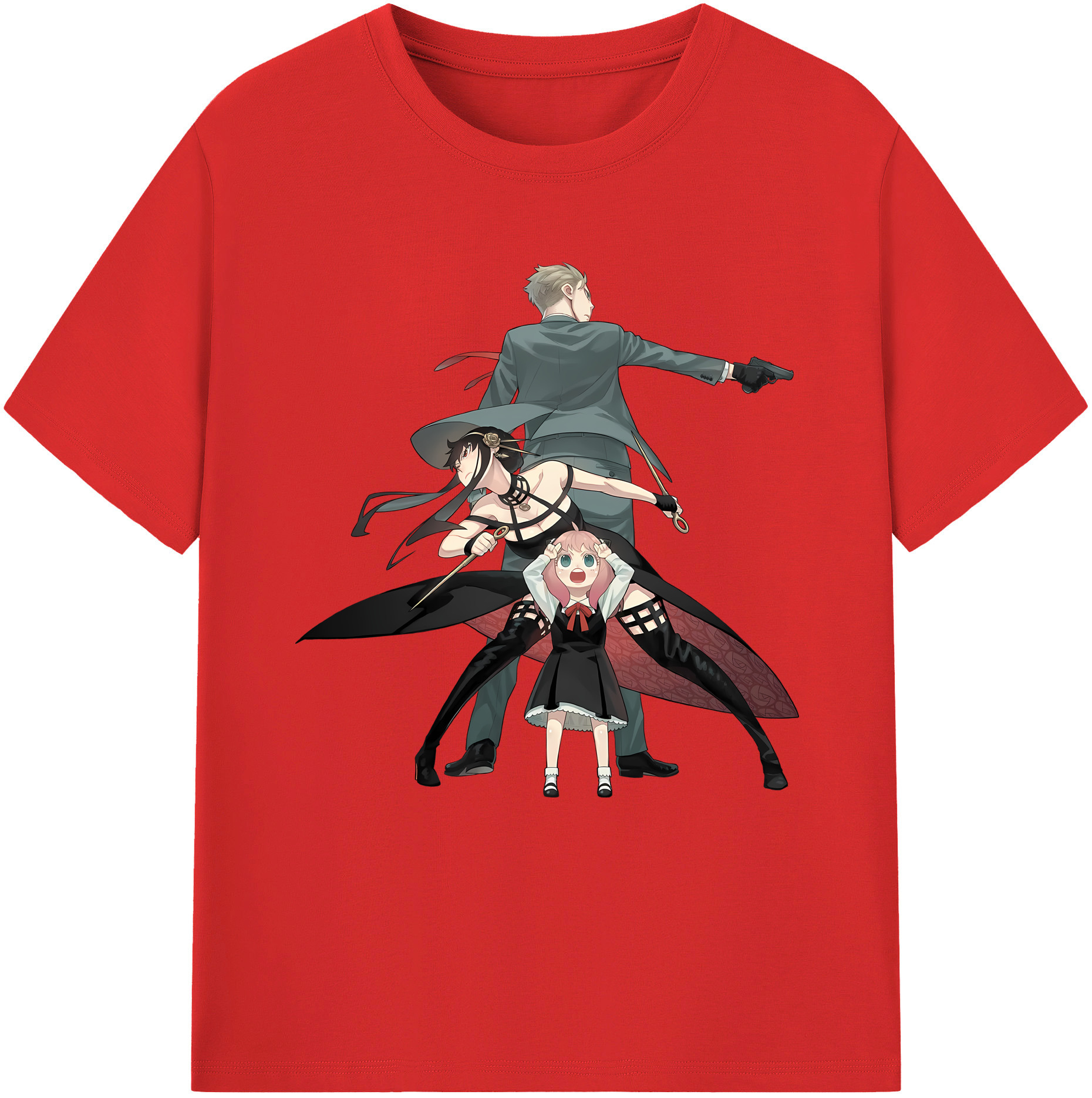 （画像用） SPY×FAMILY间谍家家酒 レディースカジュアルプリントTシャツ（綿100％）