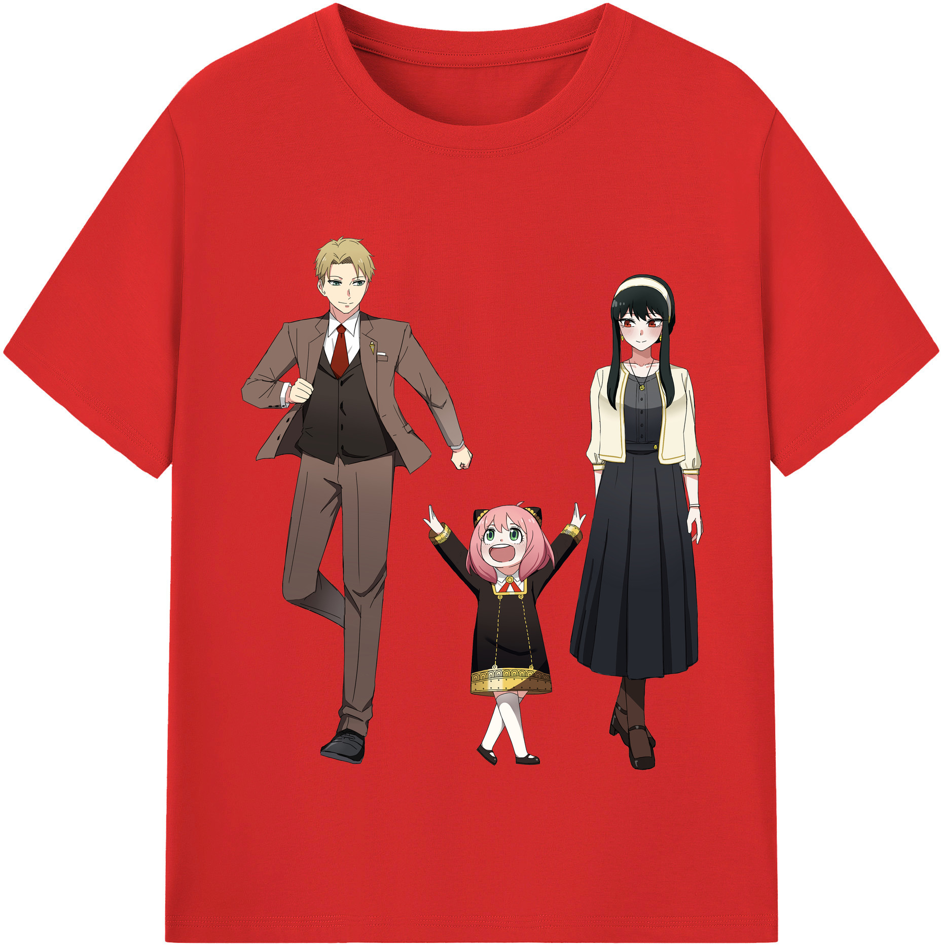 （画像用） SPY×FAMILY间谍家家酒 レディースカジュアルプリントTシャツ（綿100％）