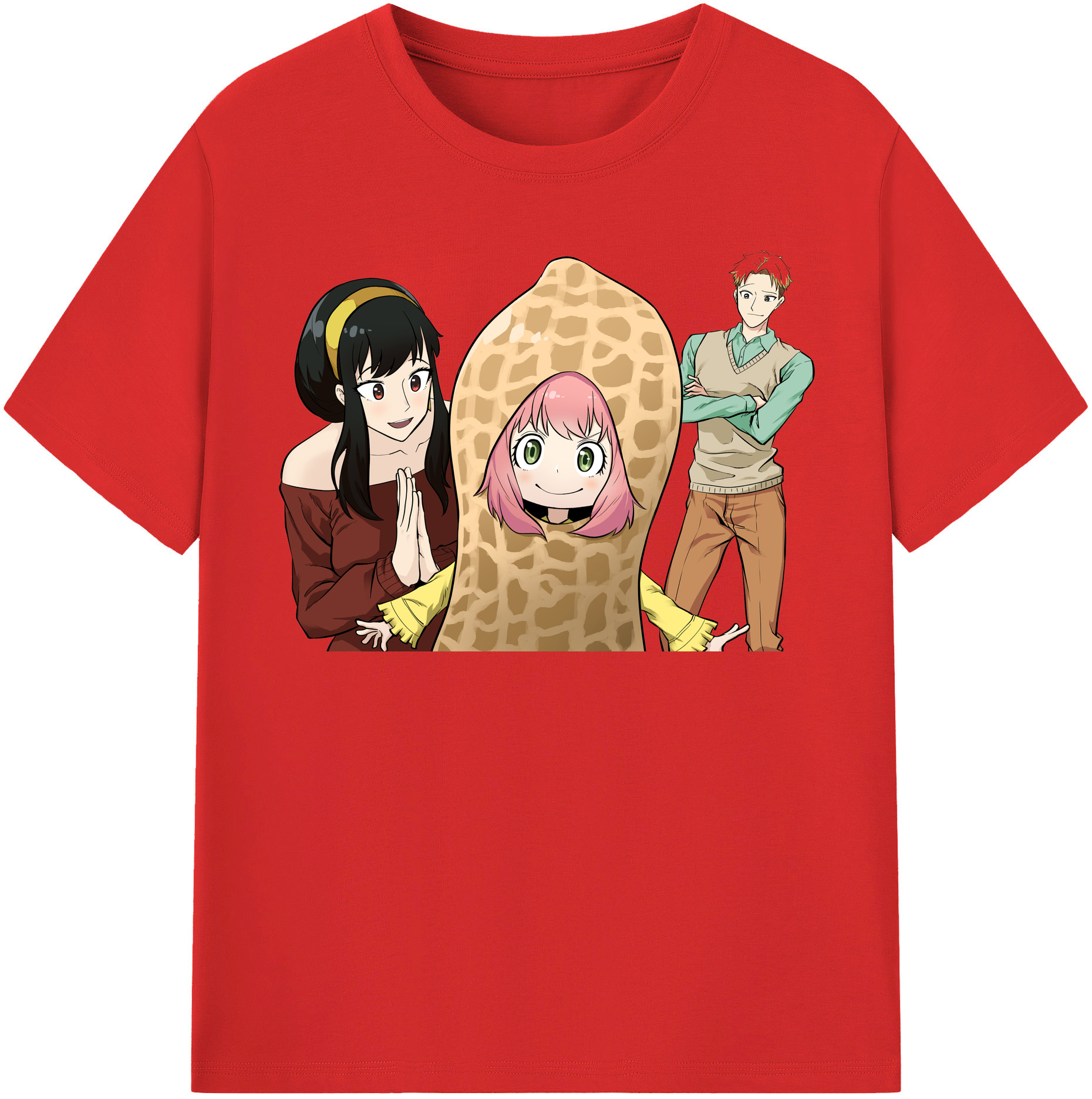 （画像用） SPY×FAMILY间谍家家酒 レディースカジュアルプリントTシャツ（綿100％）