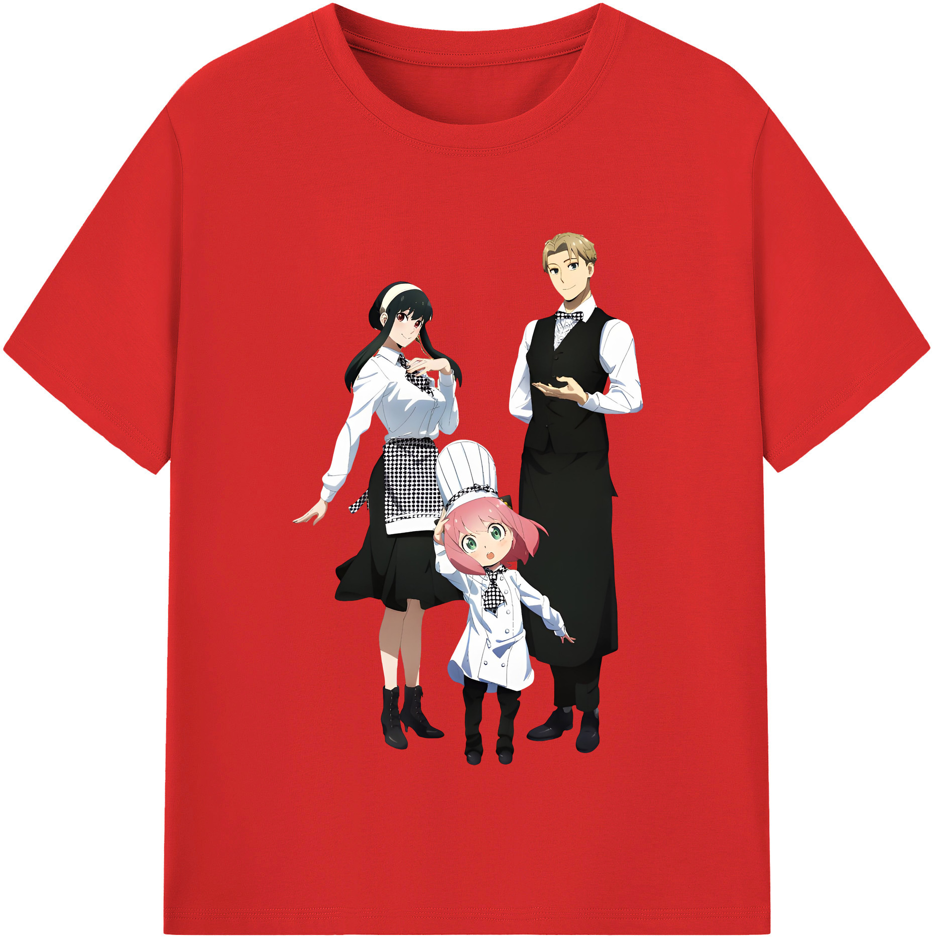 （画像用） SPY×FAMILY间谍家家酒 レディースカジュアルプリントTシャツ（綿100％）