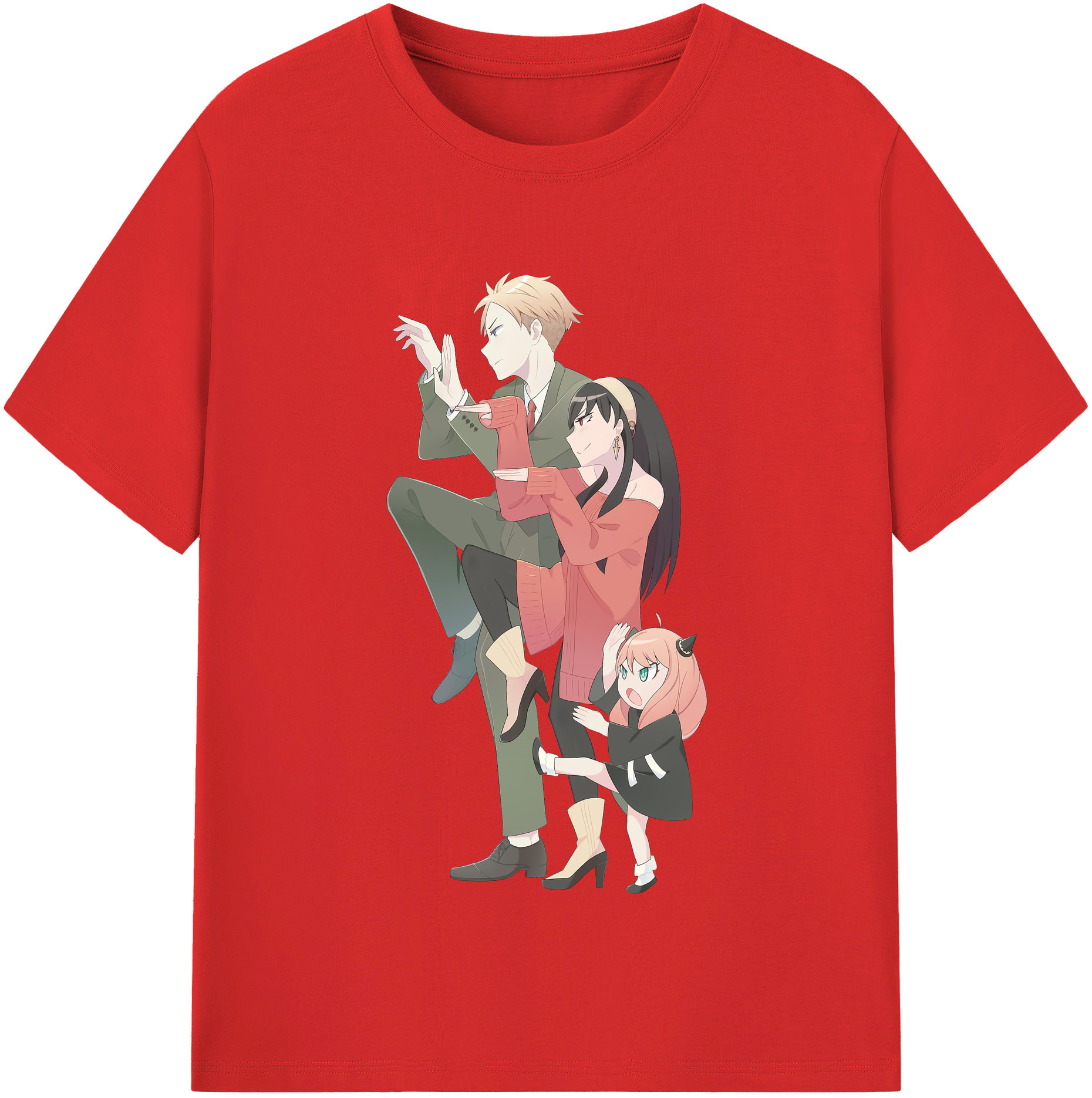 （画像用） SPY×FAMILY间谍家家酒 レディースカジュアルプリントTシャツ（綿100％）