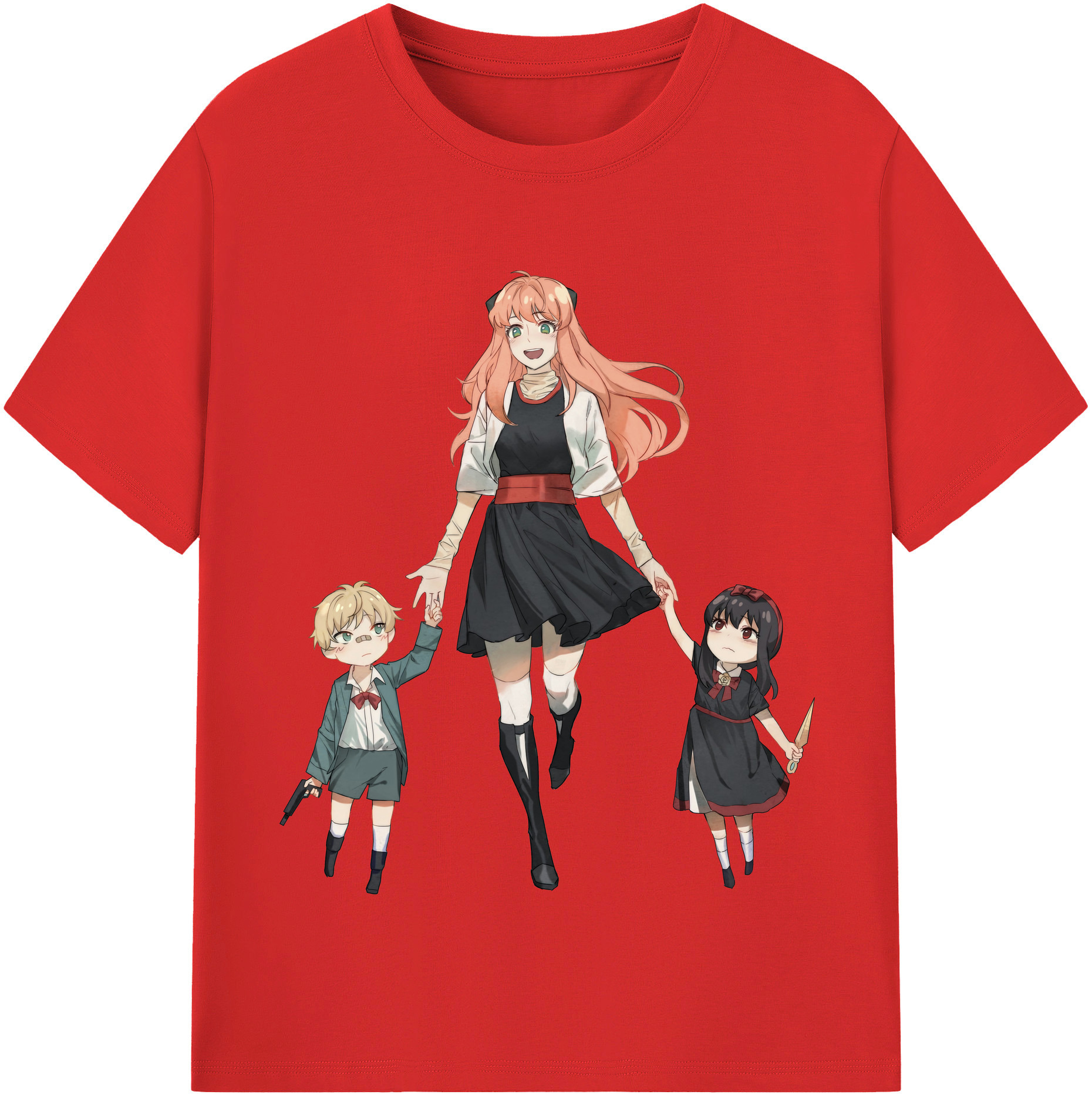 （画像用） SPY×FAMILY间谍家家酒 レディースカジュアルプリントTシャツ（綿100％）