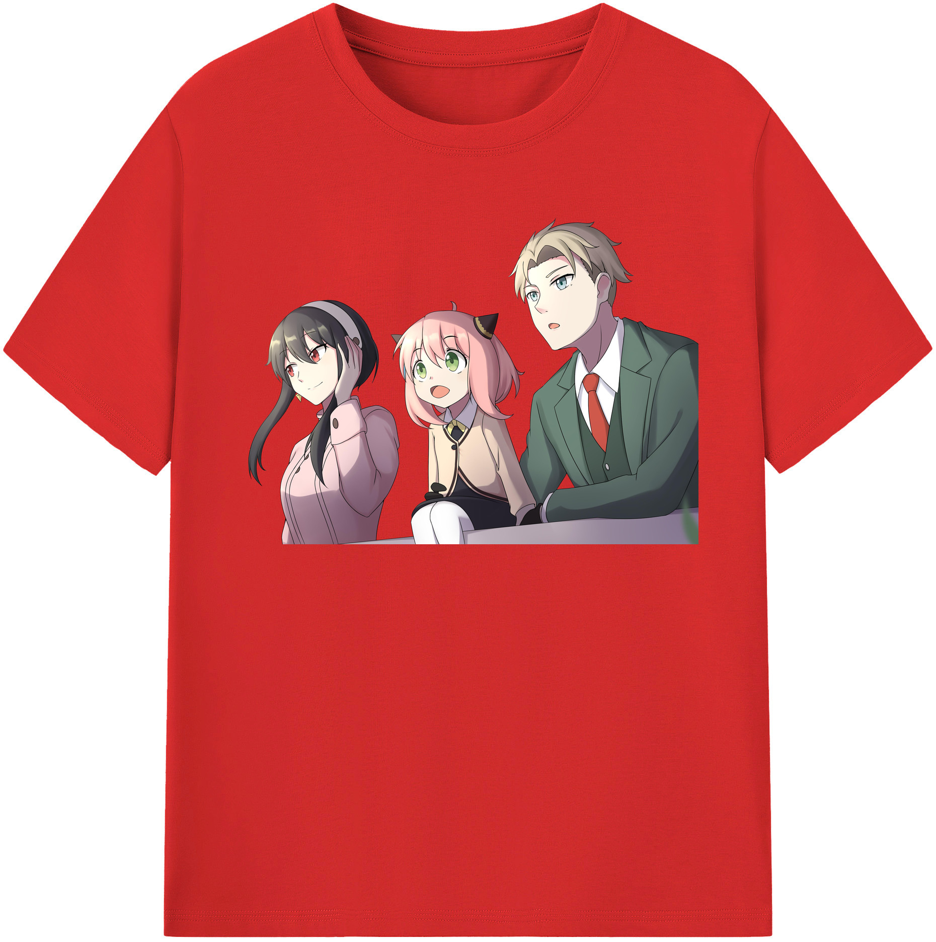 （画像用） SPY×FAMILY间谍家家酒 レディースカジュアルプリントTシャツ（綿100％）