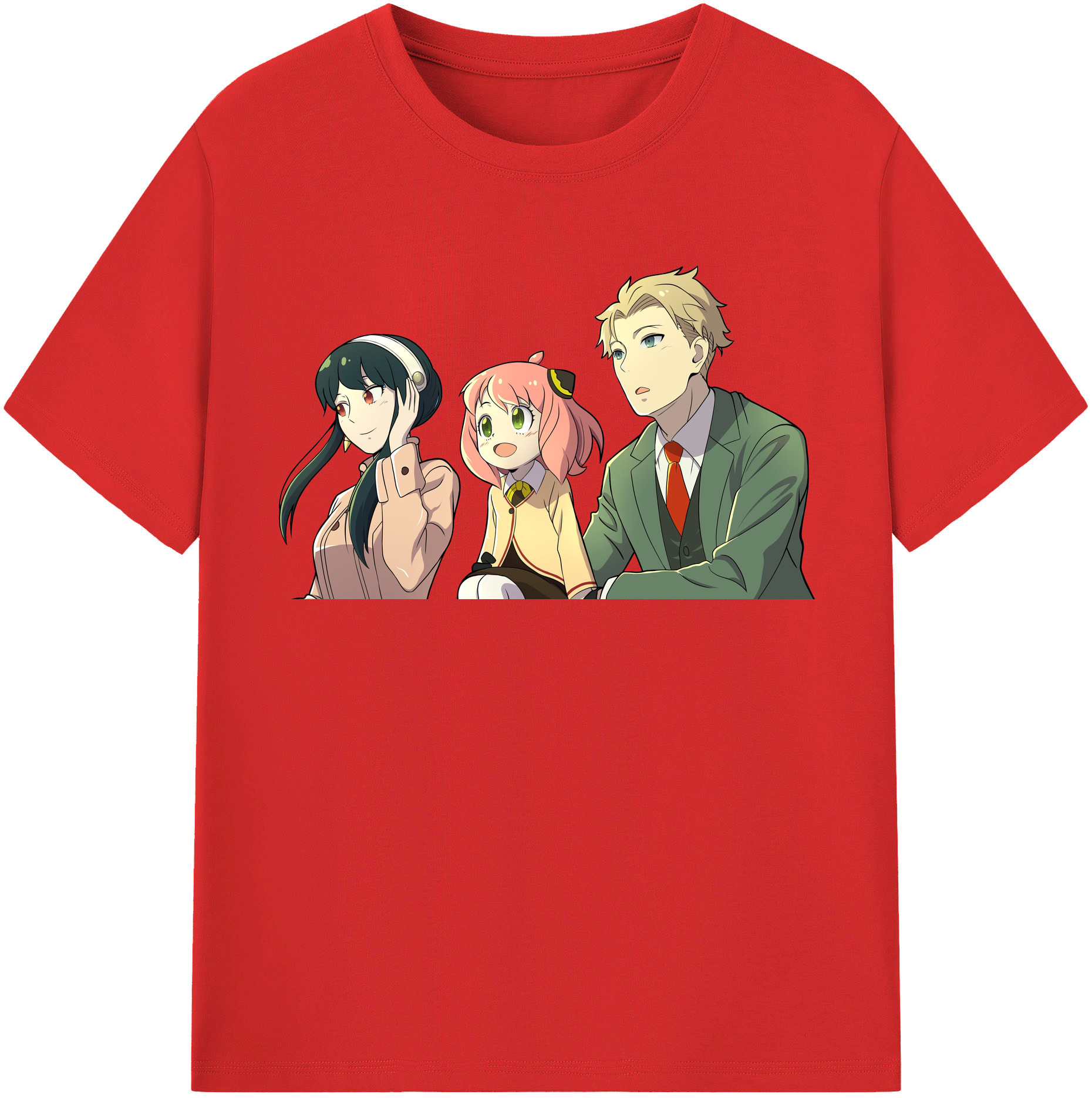 （画像用） SPY×FAMILY间谍家家酒 レディースカジュアルプリントTシャツ（綿100％）