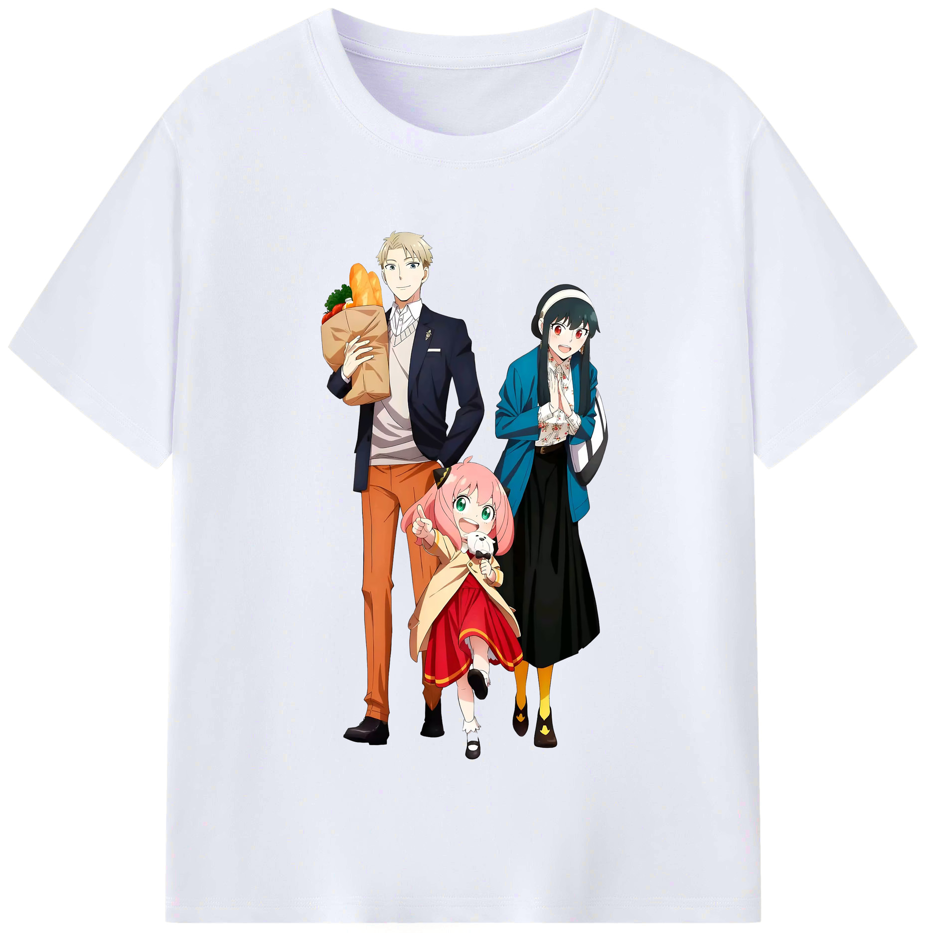 （画像用） SPY×FAMILY间谍家家酒 レディースカジュアルプリントTシャツ（綿100％）