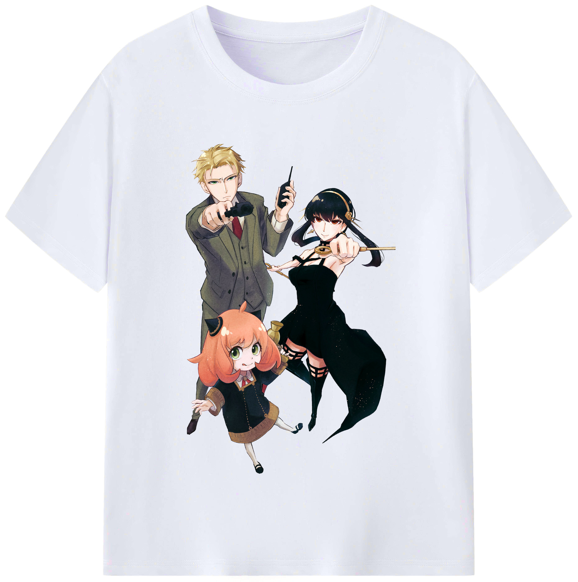 （画像用） SPY×FAMILY间谍家家酒 レディースカジュアルプリントTシャツ（綿100％）