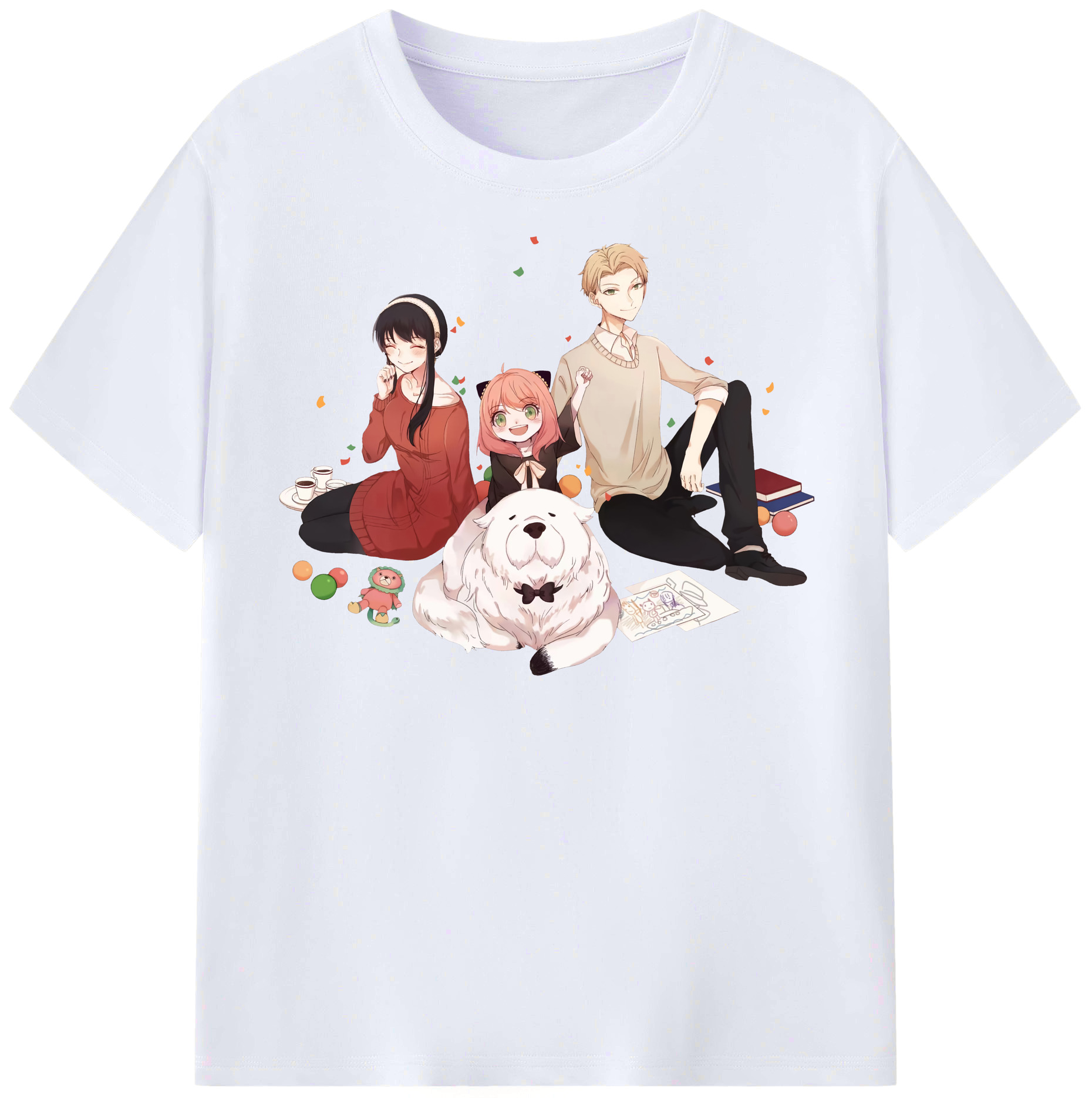 （画像用） SPY×FAMILY间谍家家酒 レディースカジュアルプリントTシャツ（綿100％）