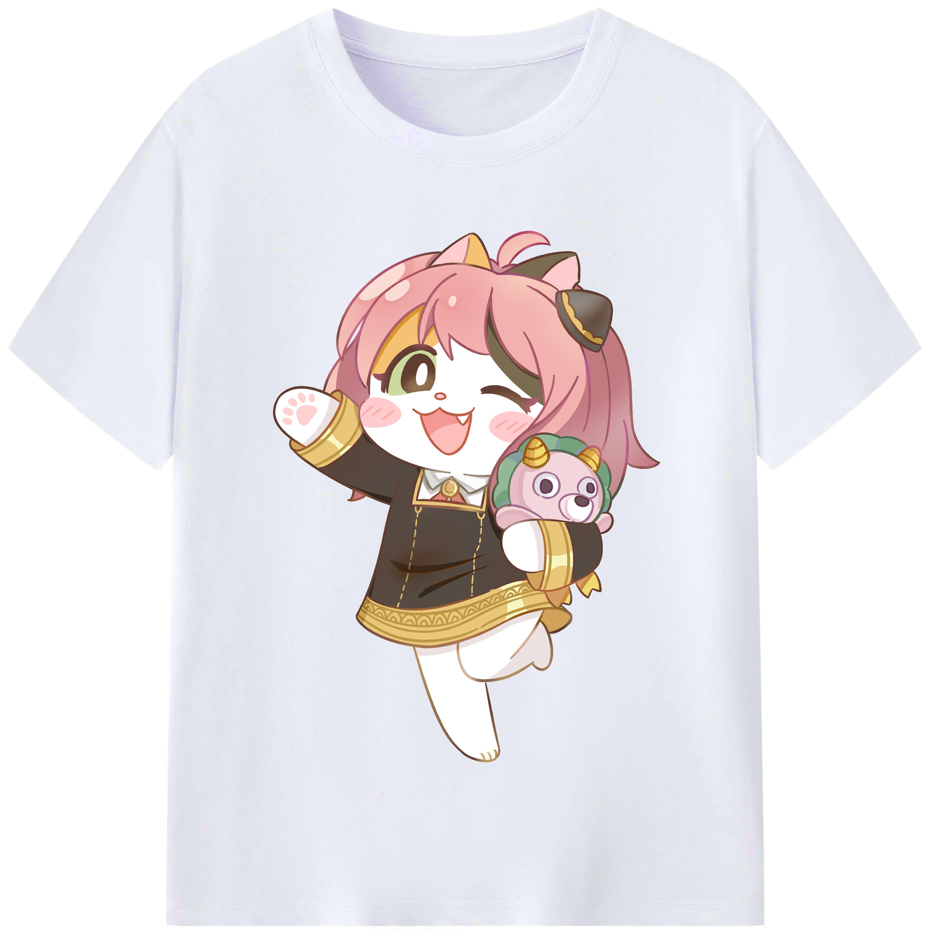 （画像用） SPY×FAMILY间谍家家酒 レディースカジュアルプリントTシャツ（綿100％）