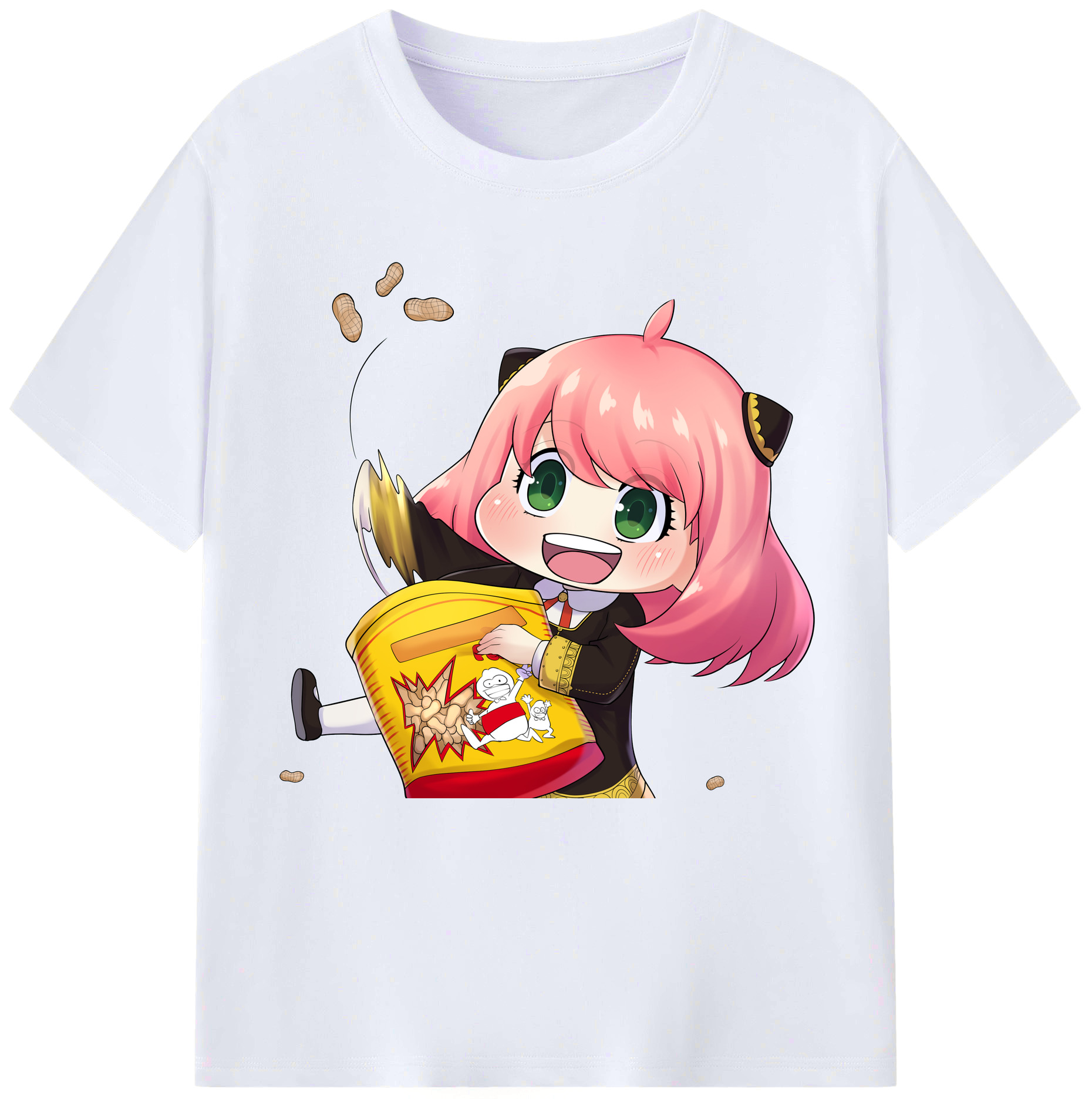 （画像用） SPY×FAMILY间谍家家酒 レディースカジュアルプリントTシャツ（綿100％）