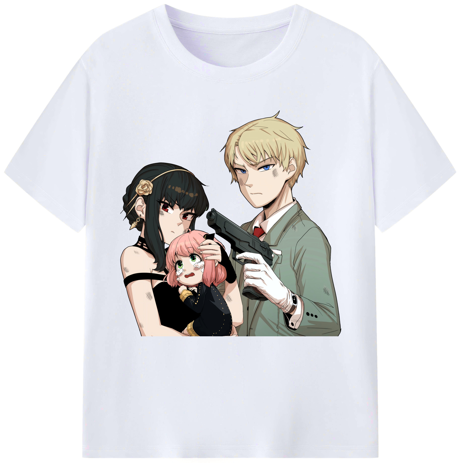 （画像用） SPY×FAMILY间谍家家酒 レディースカジュアルプリントTシャツ（綿100％）
