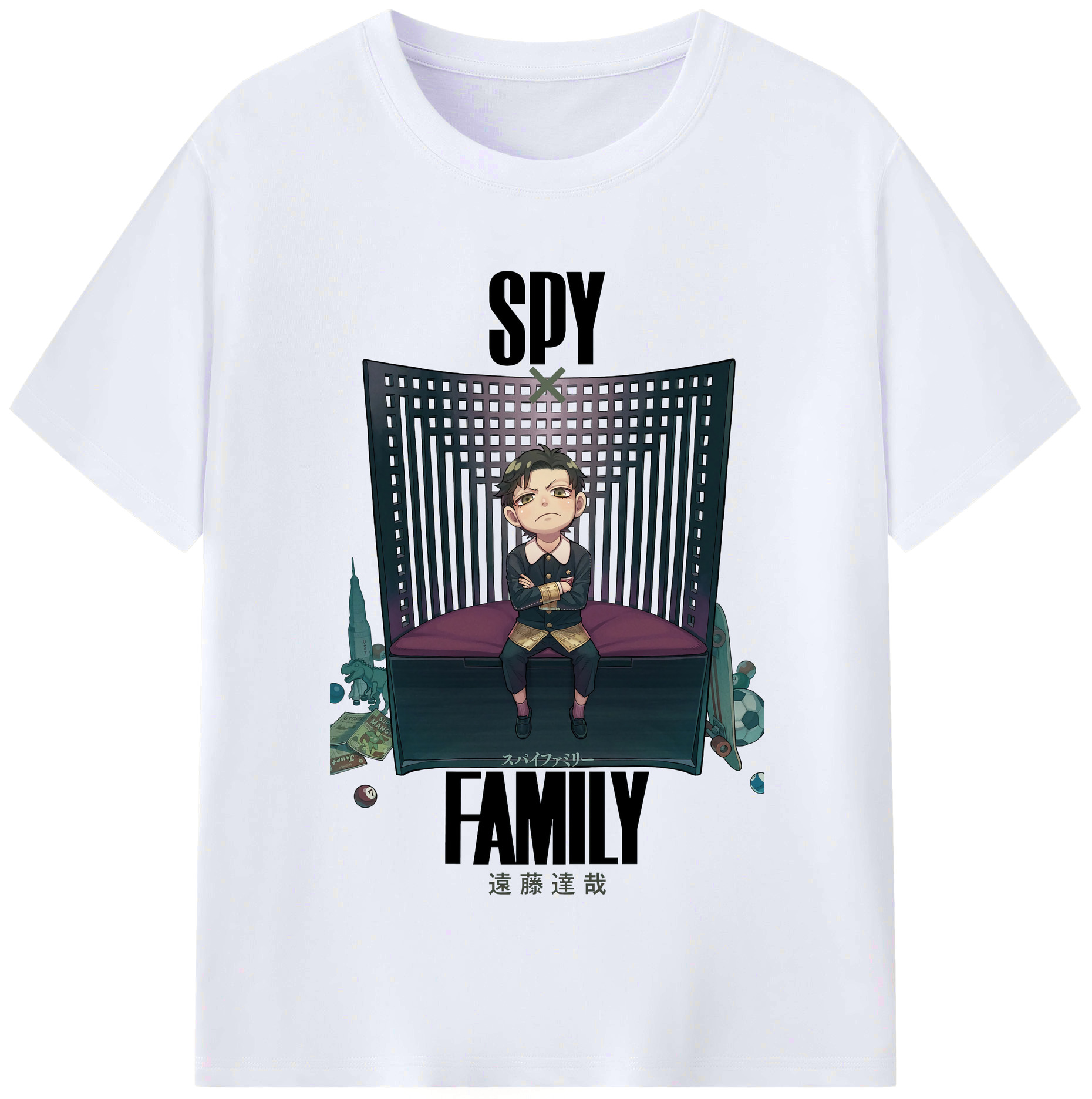 （画像用） SPY×FAMILY间谍家家酒 レディースカジュアルプリントTシャツ（綿100％）