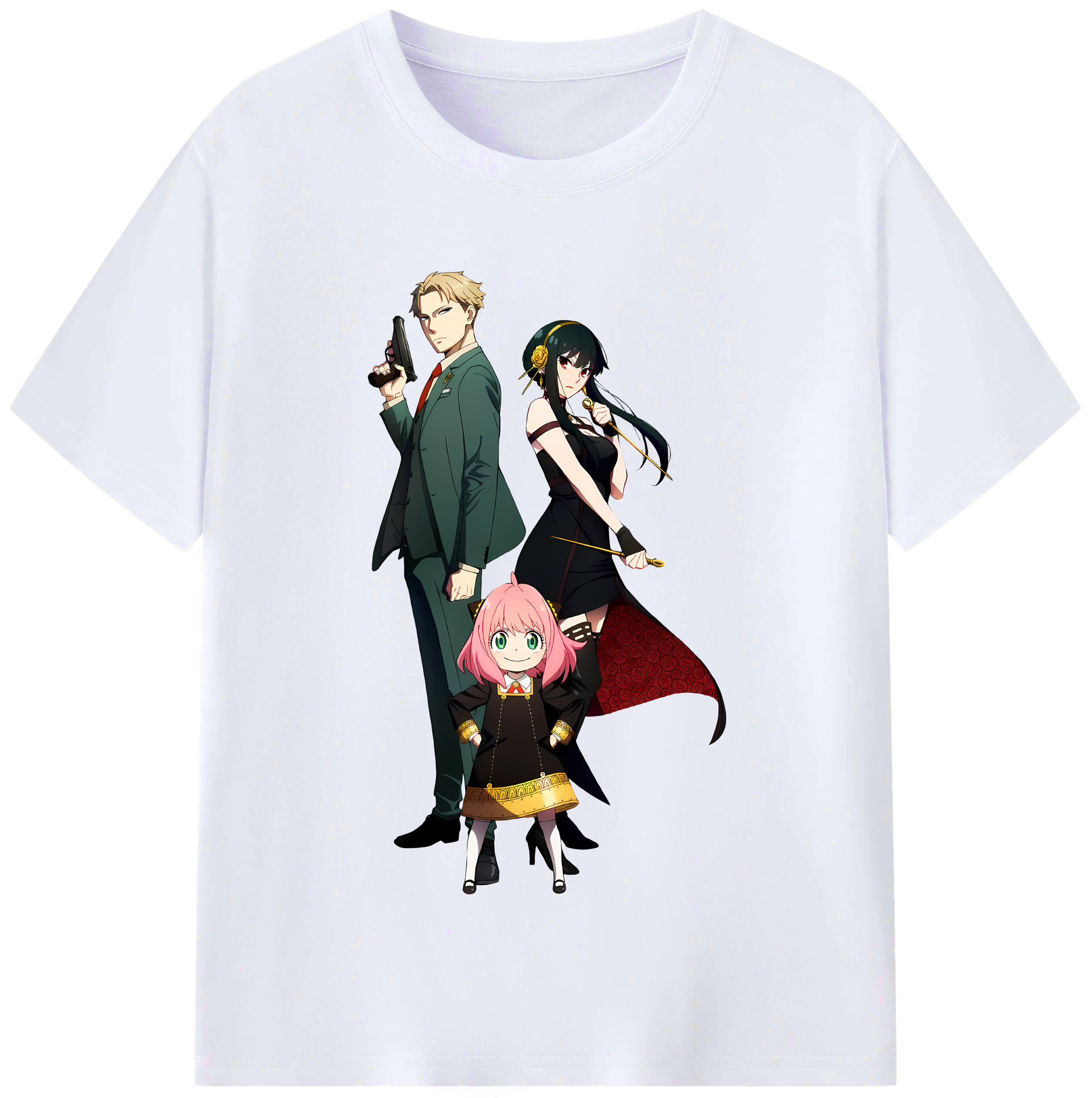 （画像用） SPY×FAMILY间谍家家酒 レディースカジュアルプリントTシャツ（綿100％）