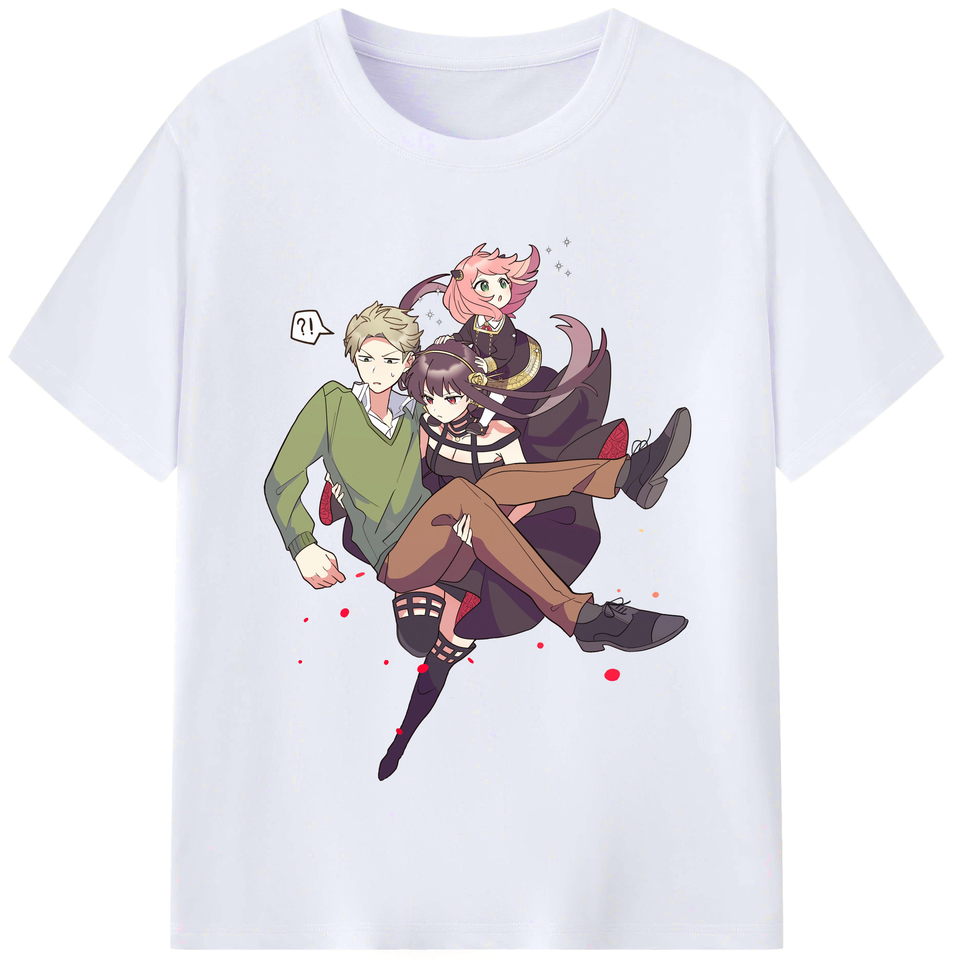 （画像用） SPY×FAMILY间谍家家酒 レディースカジュアルプリントTシャツ（綿100％）