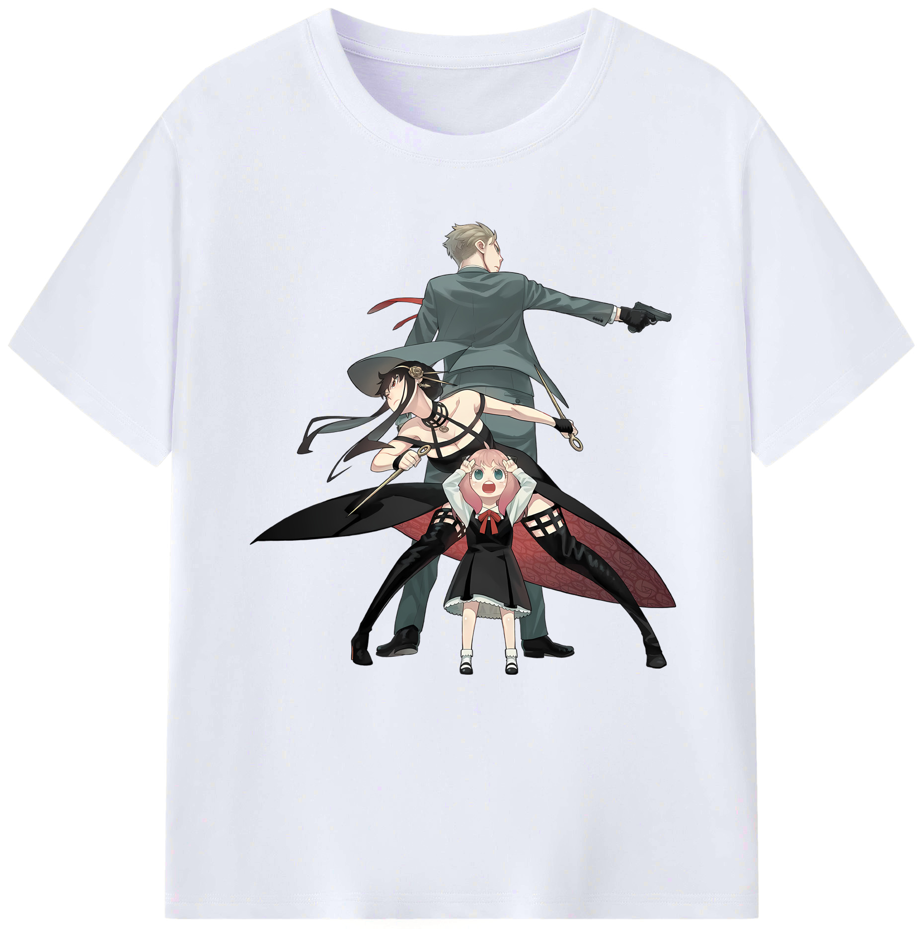 （画像用） SPY×FAMILY间谍家家酒 レディースカジュアルプリントTシャツ（綿100％）