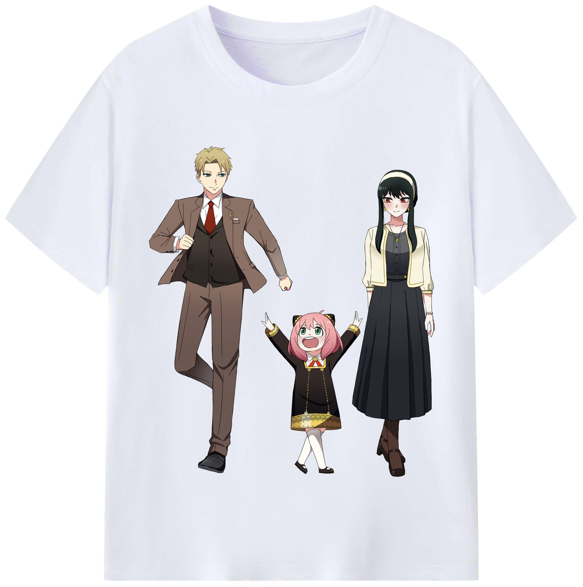 （画像用） SPY×FAMILY间谍家家酒 レディースカジュアルプリントTシャツ（綿100％）
