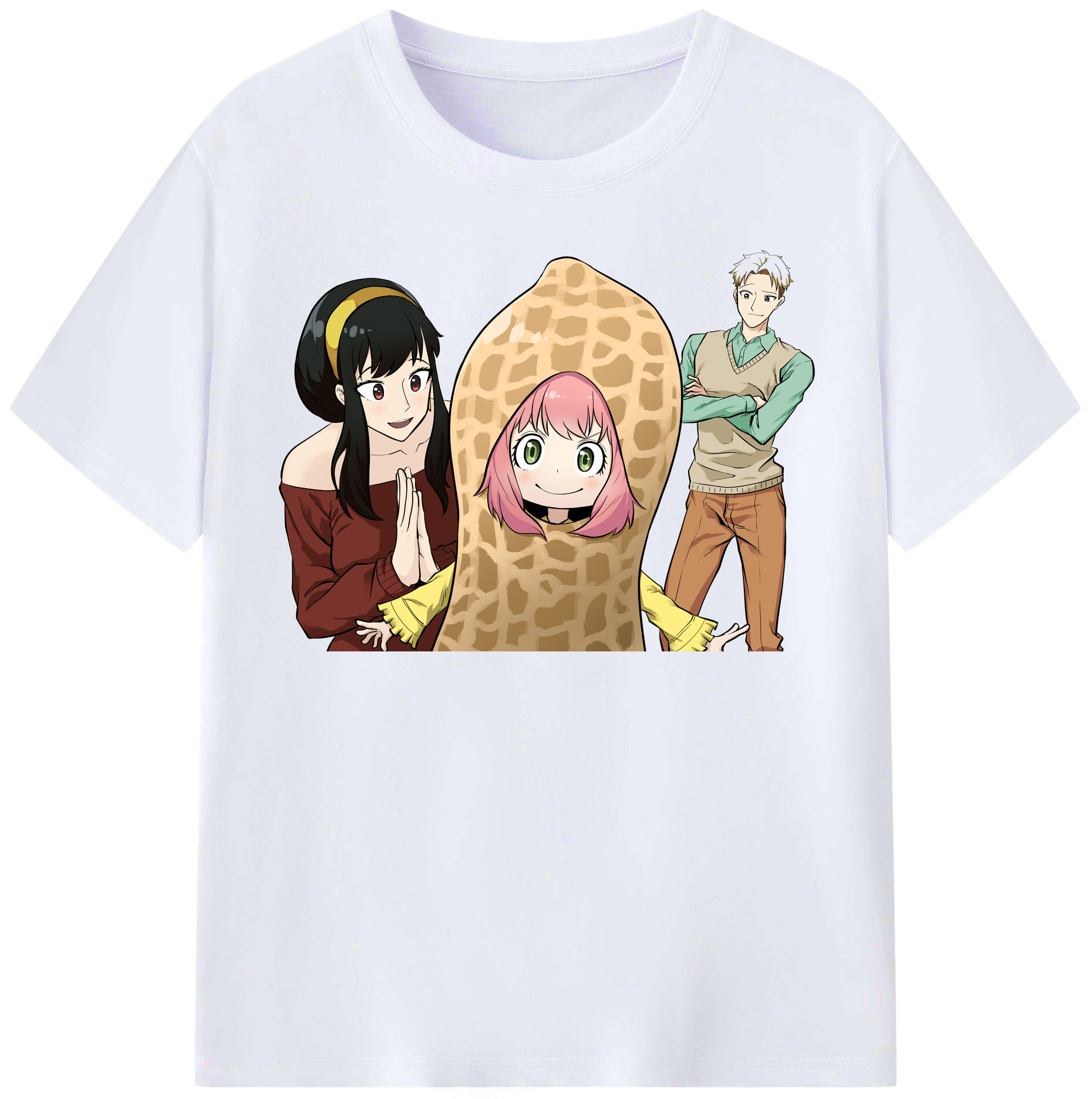 （画像用） SPY×FAMILY间谍家家酒 レディースカジュアルプリントTシャツ（綿100％）
