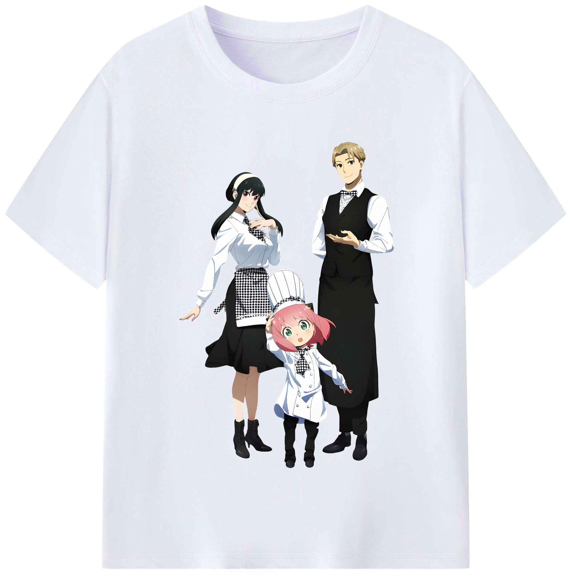 （画像用） SPY×FAMILY间谍家家酒 レディースカジュアルプリントTシャツ（綿100％）