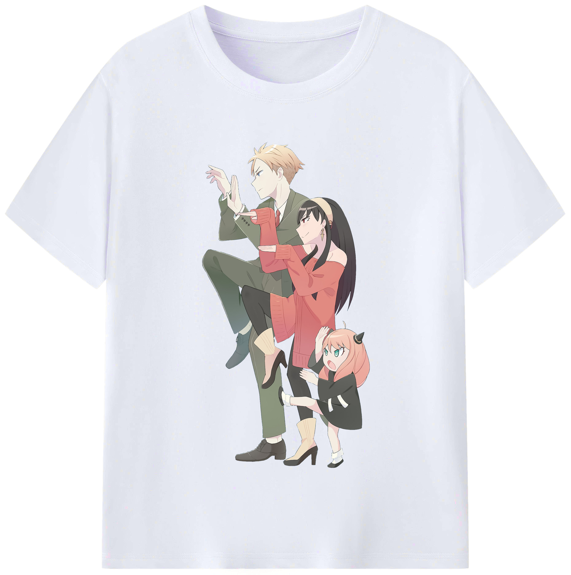 （画像用） SPY×FAMILY间谍家家酒 レディースカジュアルプリントTシャツ（綿100％）