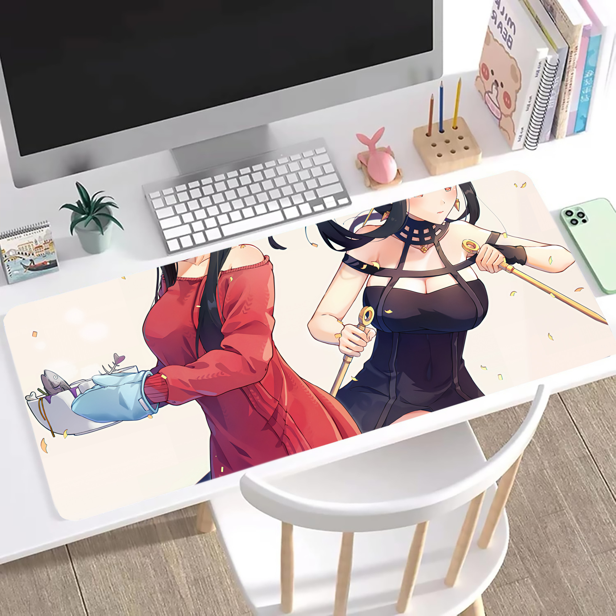 （画像用） SPY×FAMILY间谍家家酒 ステッチ加工 大判デスクマット／滑り止めマウスパッド