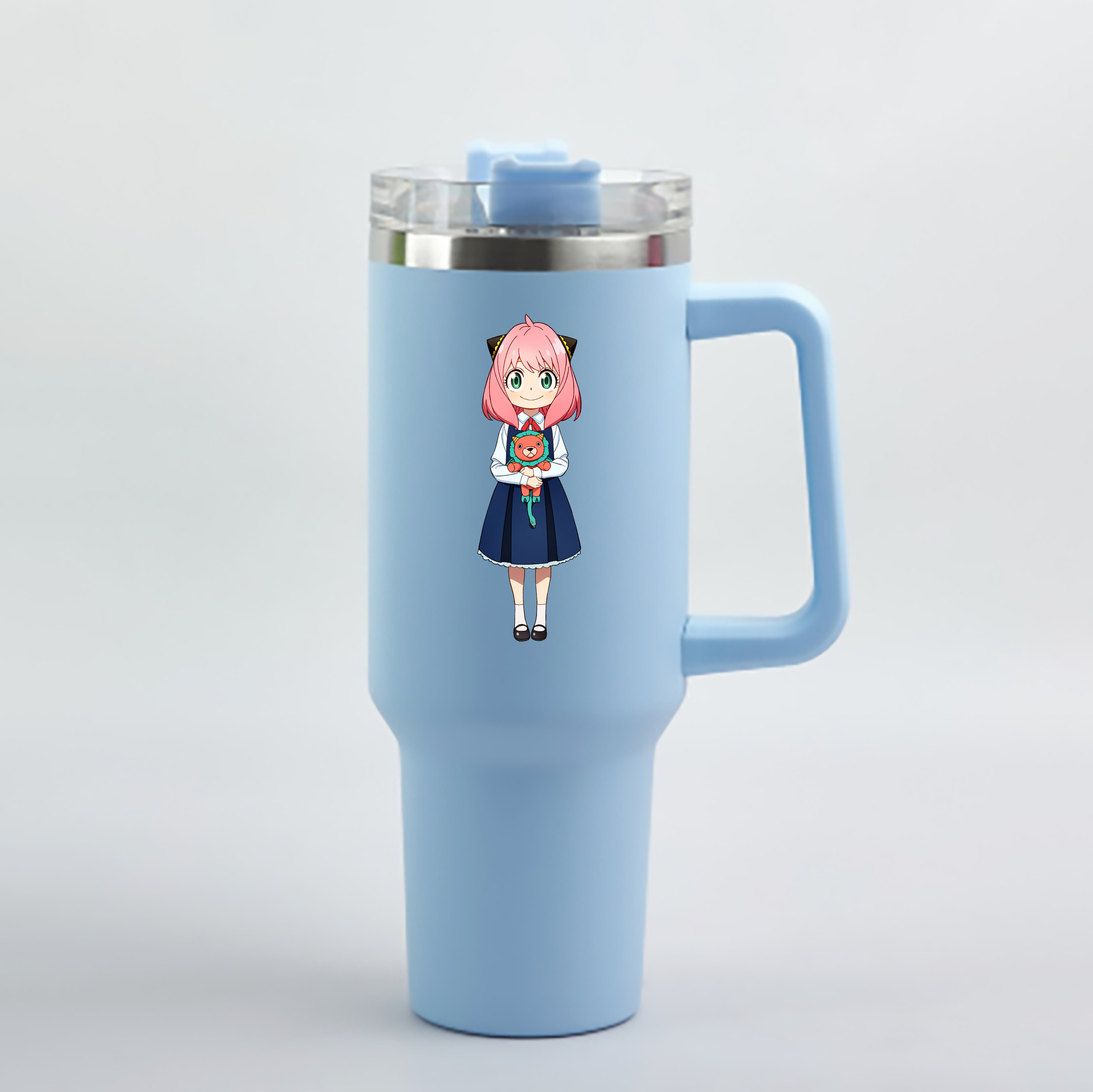 （画像用） SPY×FAMILY间谍家家酒 1200mL車用タンブラー - クリスタルステッカー（プラスチックストロー付き）