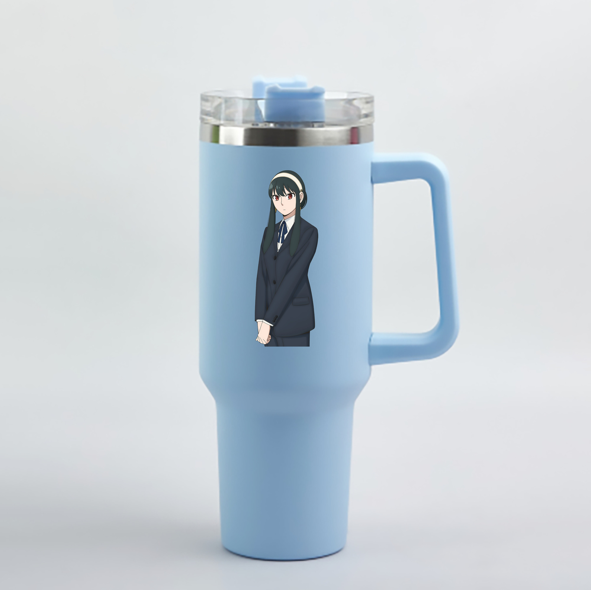 （画像用） SPY×FAMILY间谍家家酒 1200mL車用タンブラー - クリスタルステッカー（プラスチックストロー付き）