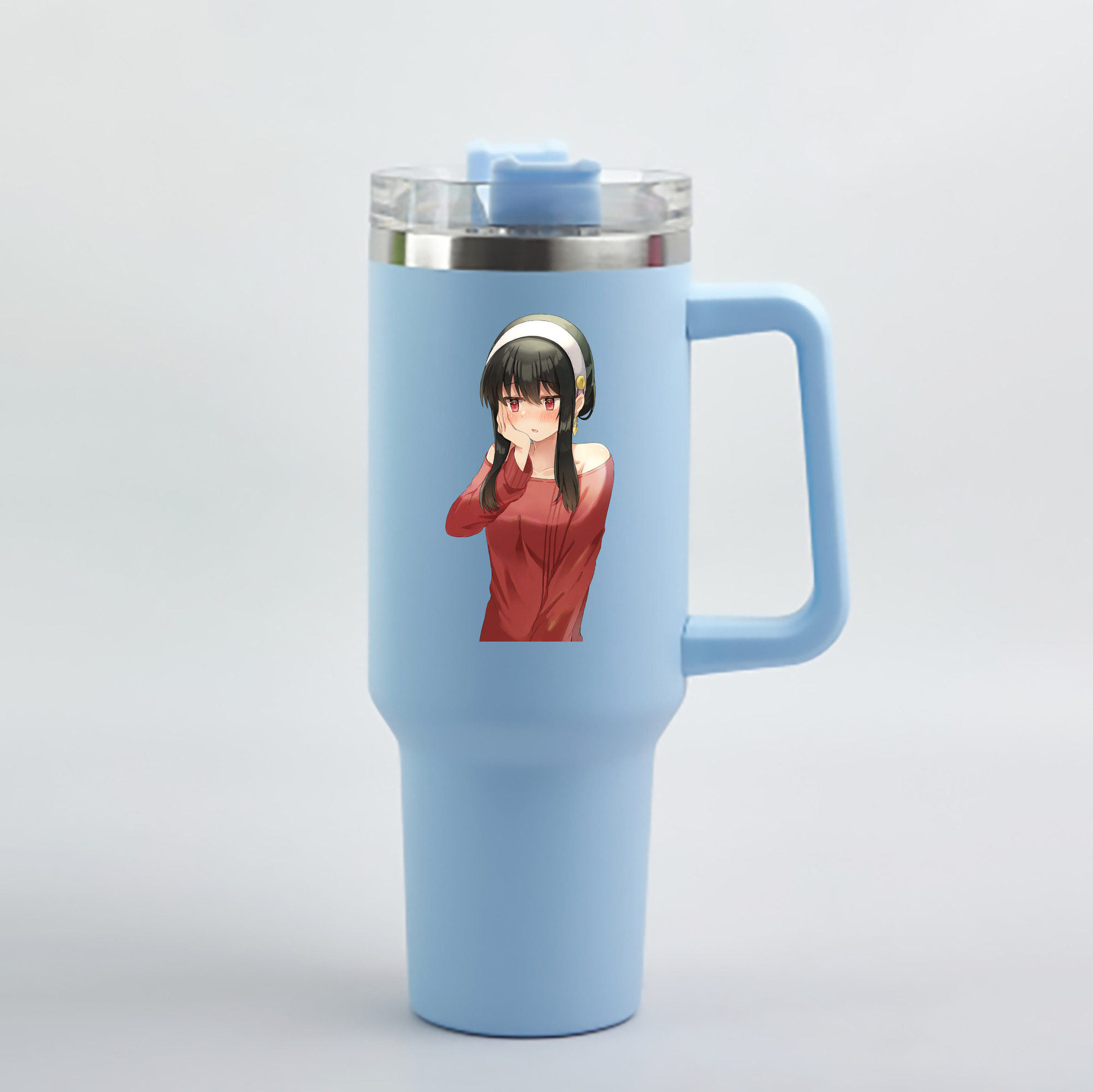 （画像用） SPY×FAMILY间谍家家酒 1200mL車用タンブラー - クリスタルステッカー（プラスチックストロー付き）