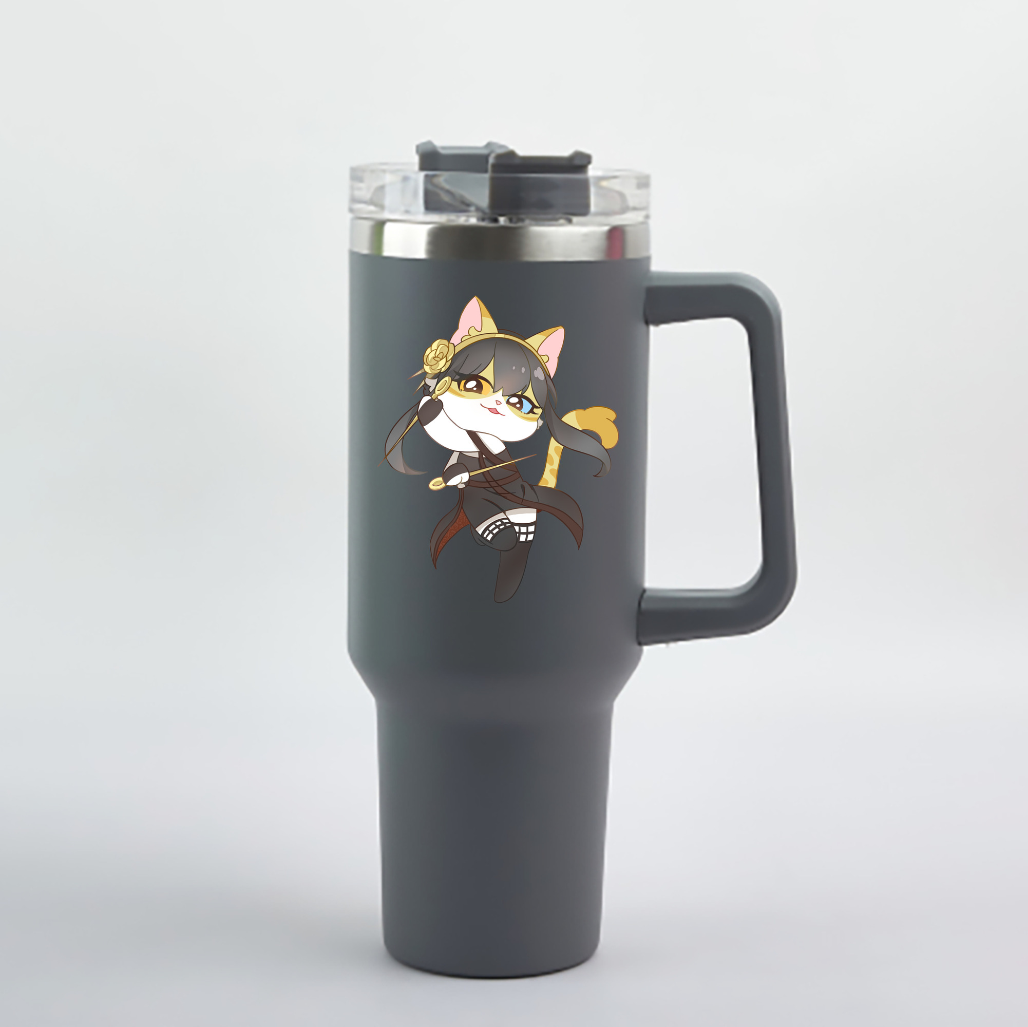 （画像用） SPY×FAMILY间谍家家酒 1200mL車用タンブラー - クリスタルステッカー（プラスチックストロー付き）