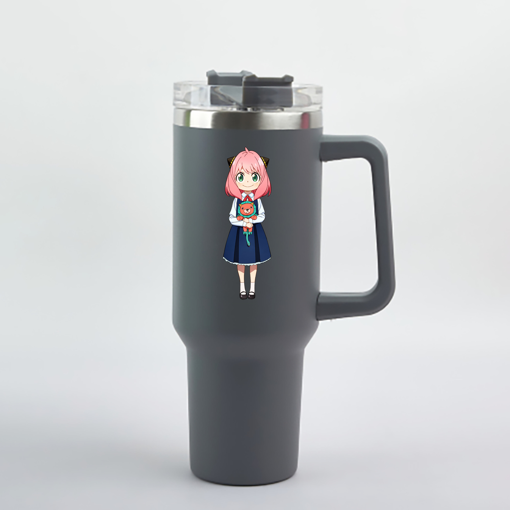 （画像用） SPY×FAMILY间谍家家酒 1200mL車用タンブラー - クリスタルステッカー（プラスチックストロー付き）