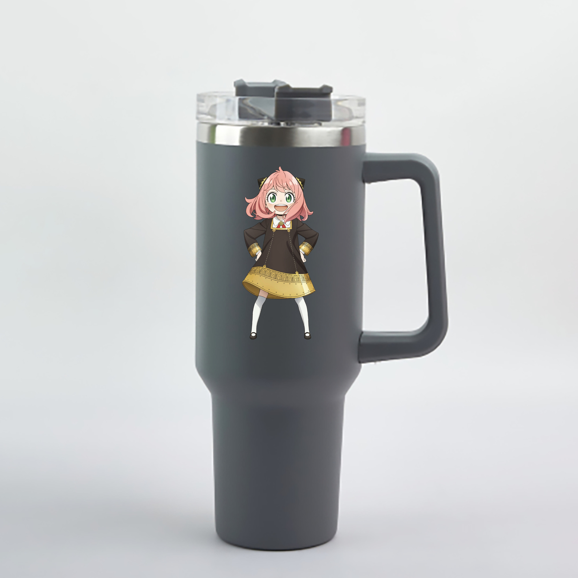 （画像用） SPY×FAMILY间谍家家酒 1200mL車用タンブラー - クリスタルステッカー（プラスチックストロー付き）