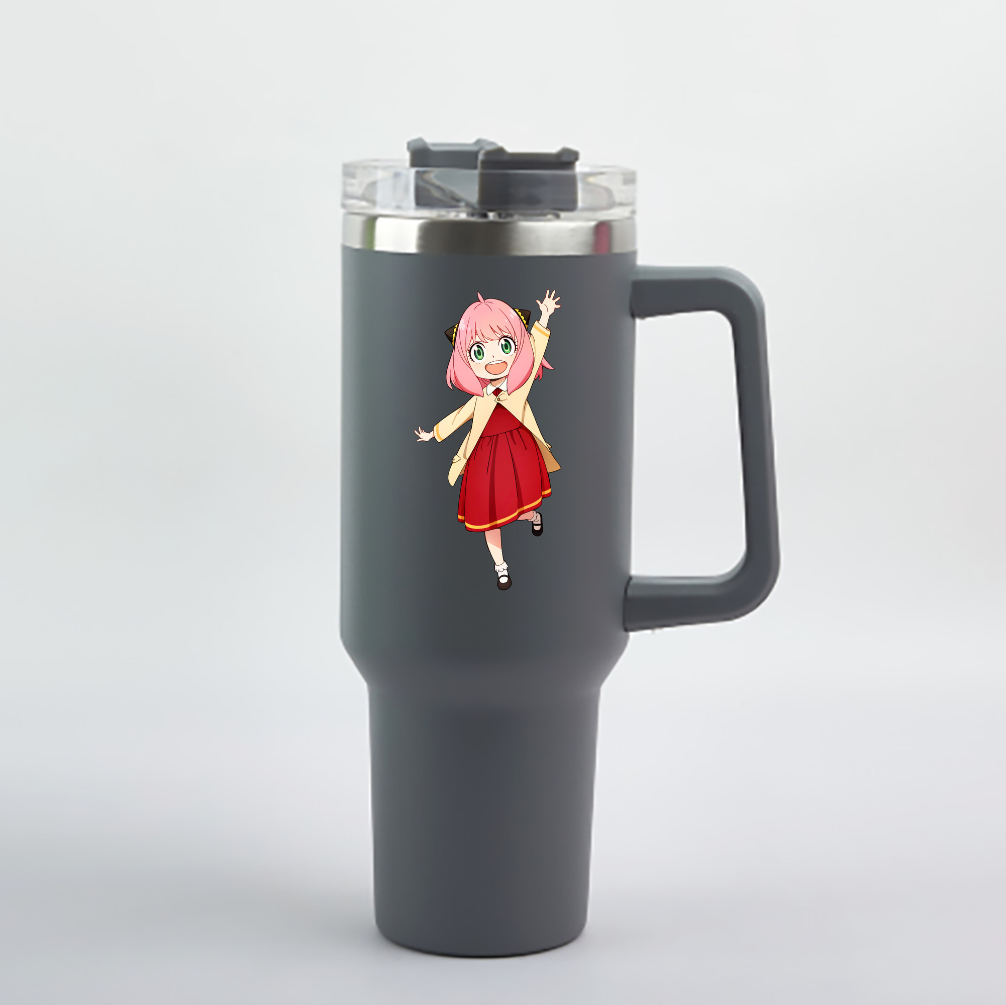 （画像用） SPY×FAMILY间谍家家酒 1200mL車用タンブラー - クリスタルステッカー（プラスチックストロー付き）