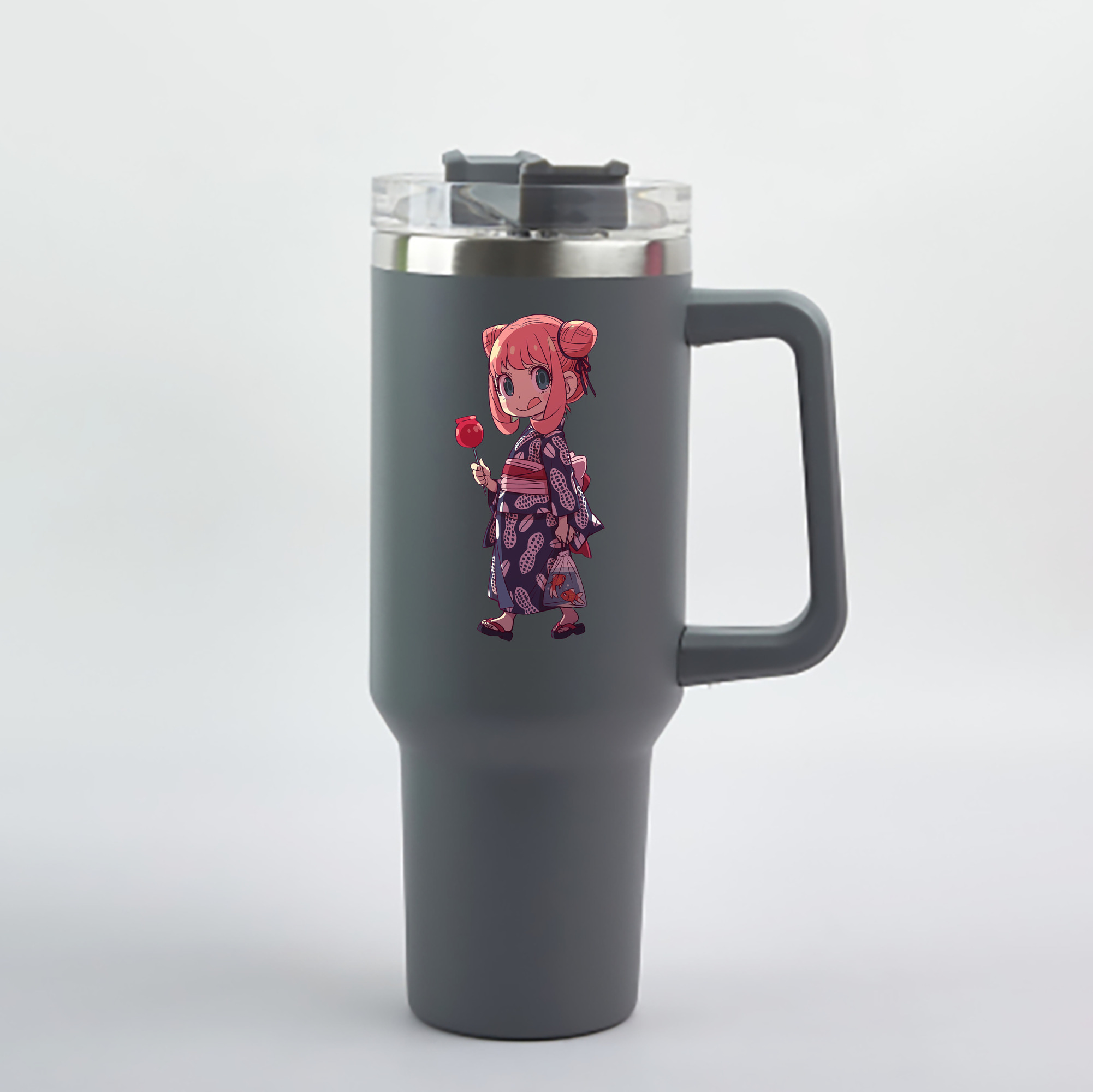 （画像用） SPY×FAMILY间谍家家酒 1200mL車用タンブラー - クリスタルステッカー（プラスチックストロー付き）
