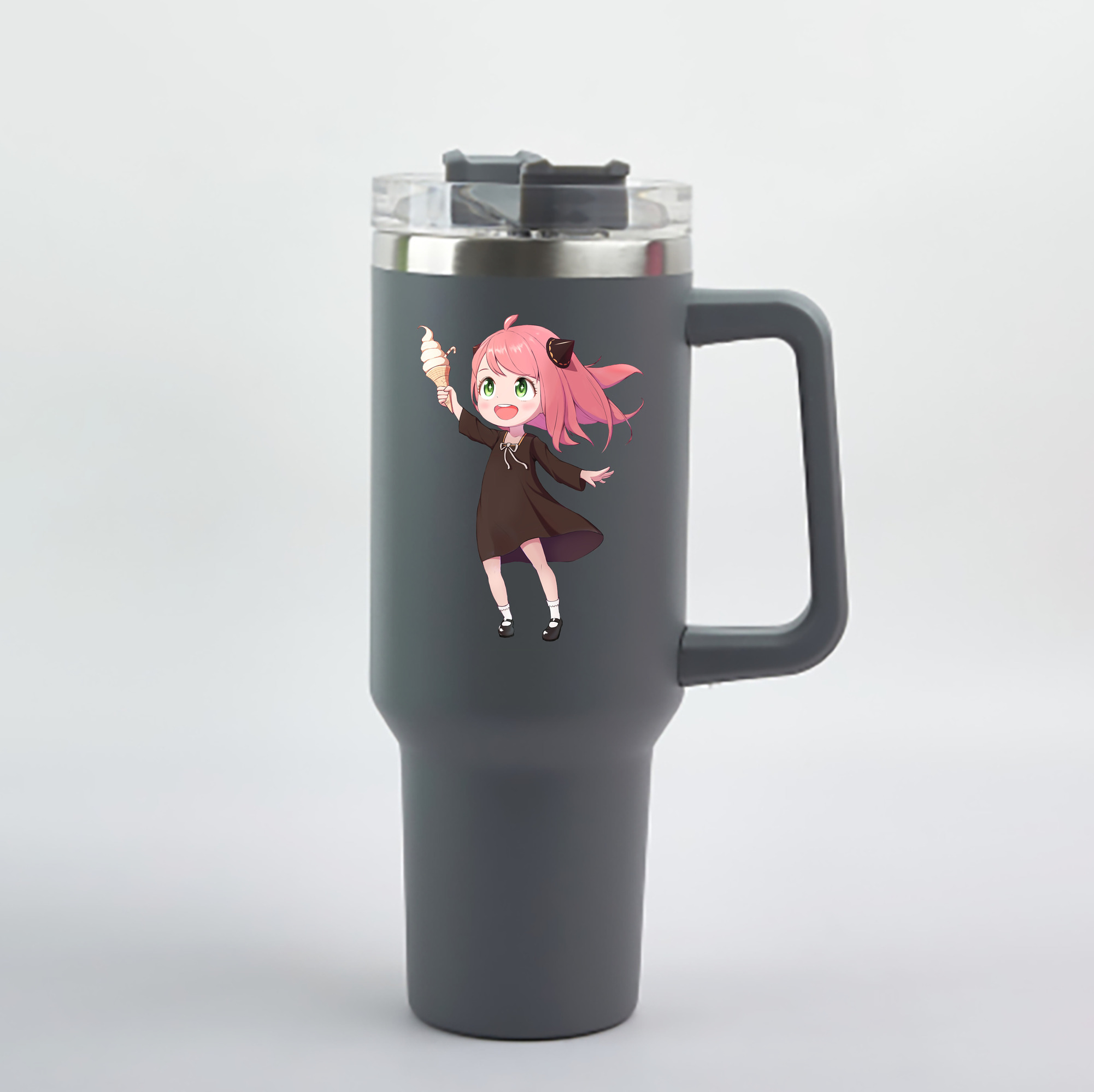 （画像用） SPY×FAMILY间谍家家酒 1200mL車用タンブラー - クリスタルステッカー（プラスチックストロー付き）
