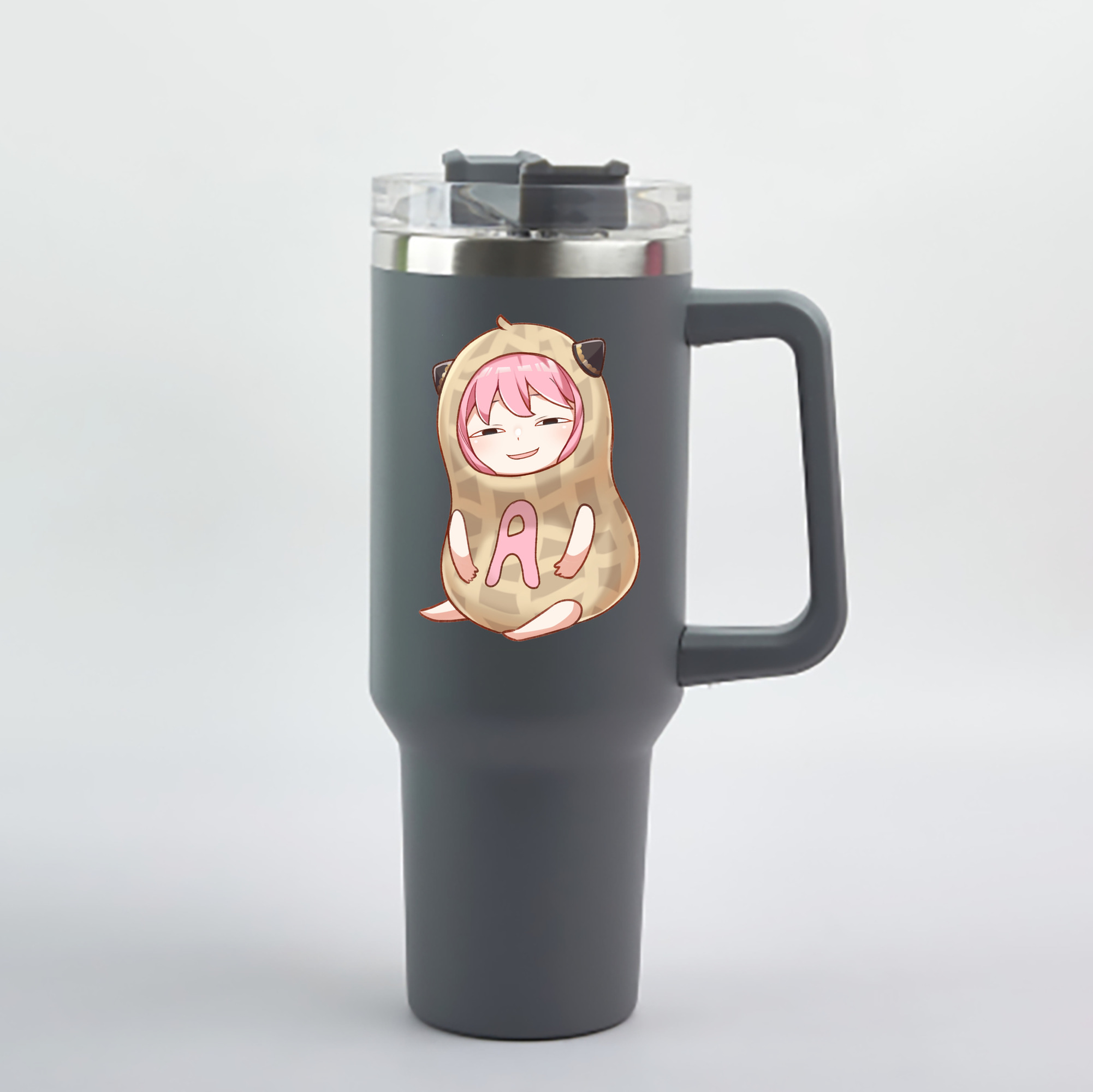 （画像用） SPY×FAMILY间谍家家酒 1200mL車用タンブラー - クリスタルステッカー（プラスチックストロー付き）