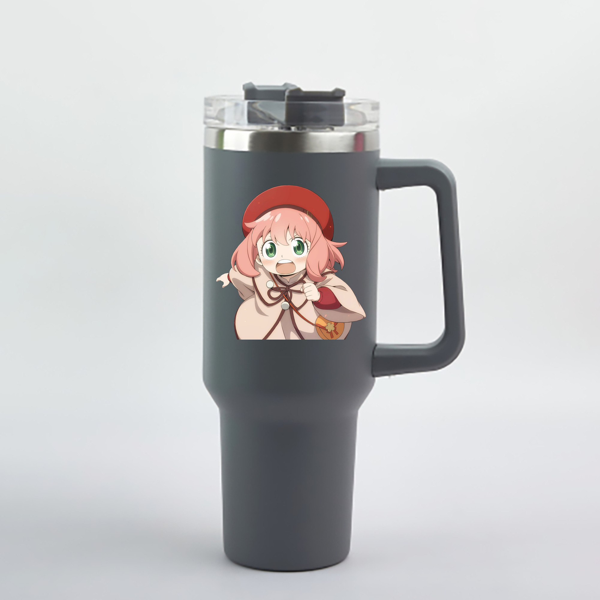 （画像用） SPY×FAMILY间谍家家酒 1200mL車用タンブラー - クリスタルステッカー（プラスチックストロー付き）