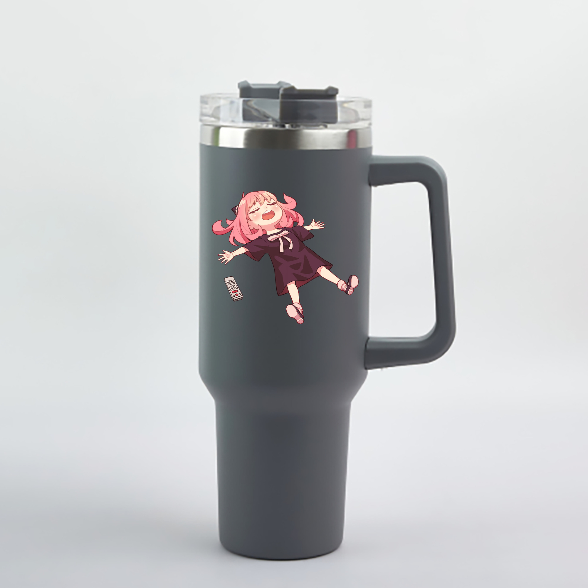 （画像用） SPY×FAMILY间谍家家酒 1200mL車用タンブラー - クリスタルステッカー（プラスチックストロー付き）