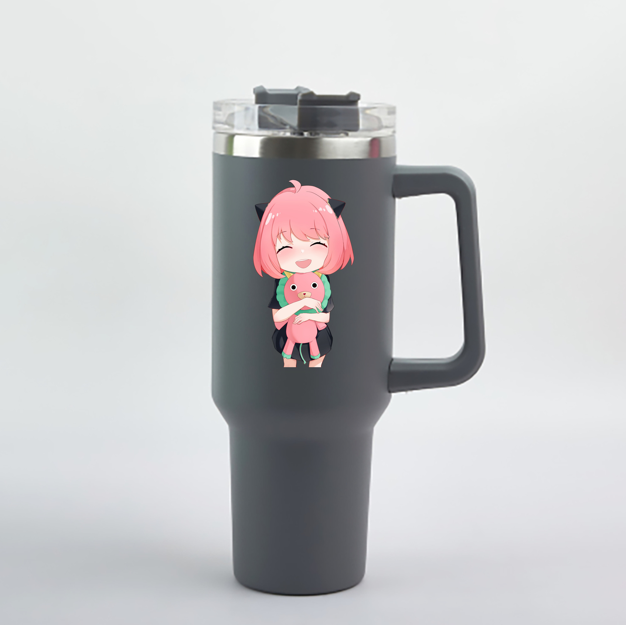 （画像用） SPY×FAMILY间谍家家酒 1200mL車用タンブラー - クリスタルステッカー（プラスチックストロー付き）