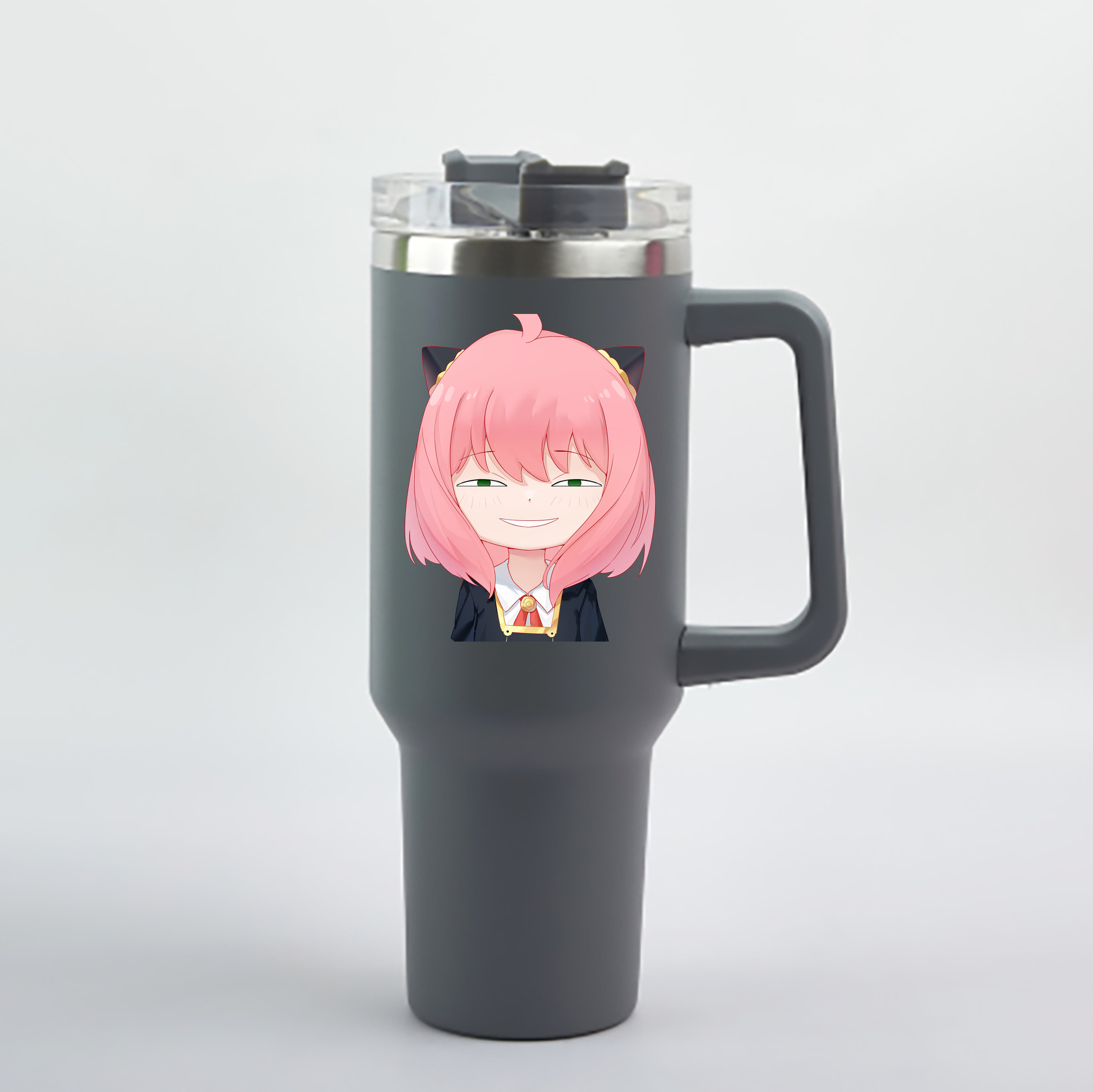 （画像用） SPY×FAMILY间谍家家酒 1200mL車用タンブラー - クリスタルステッカー（プラスチックストロー付き）