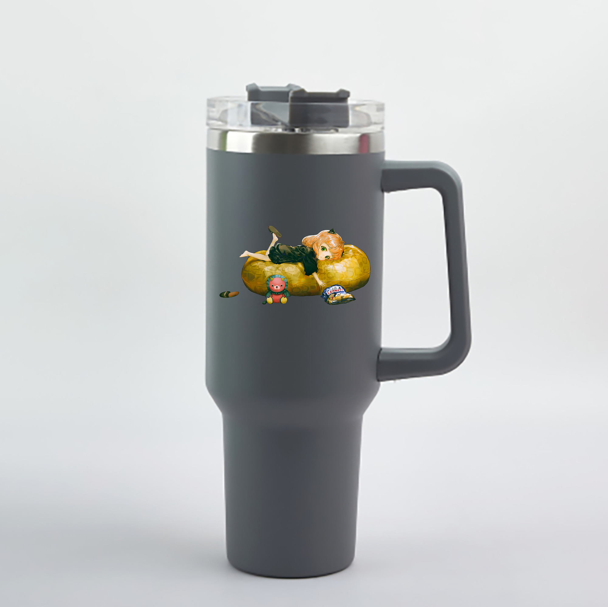 （画像用） SPY×FAMILY间谍家家酒 1200mL車用タンブラー - クリスタルステッカー（プラスチックストロー付き）