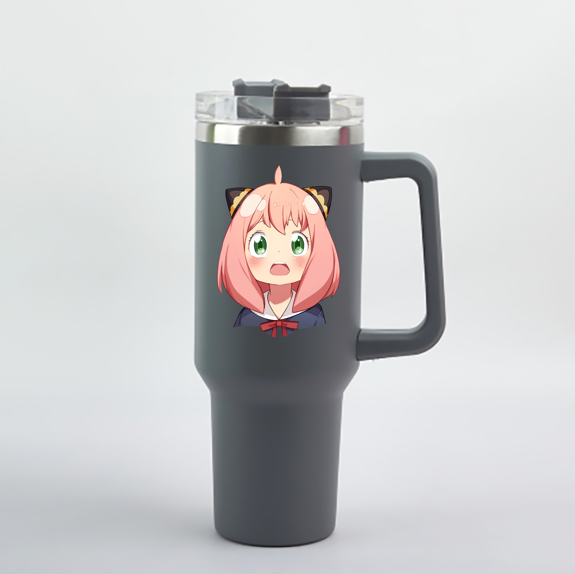 （画像用） SPY×FAMILY间谍家家酒 1200mL車用タンブラー - クリスタルステッカー（プラスチックストロー付き）