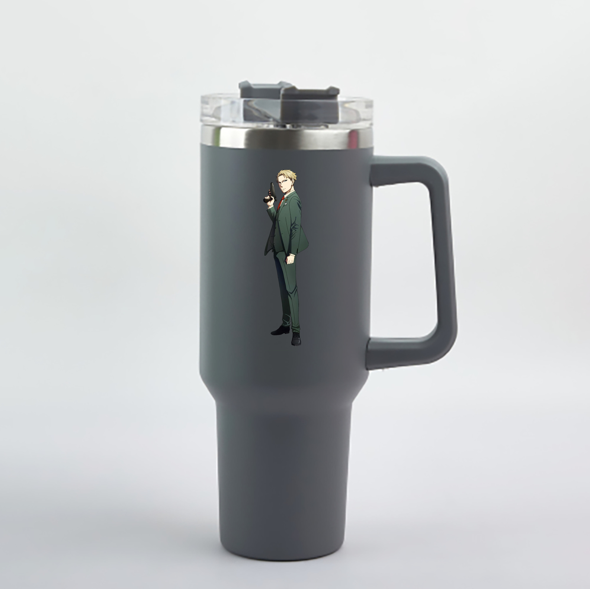 （画像用） SPY×FAMILY间谍家家酒 1200mL車用タンブラー - クリスタルステッカー（プラスチックストロー付き）