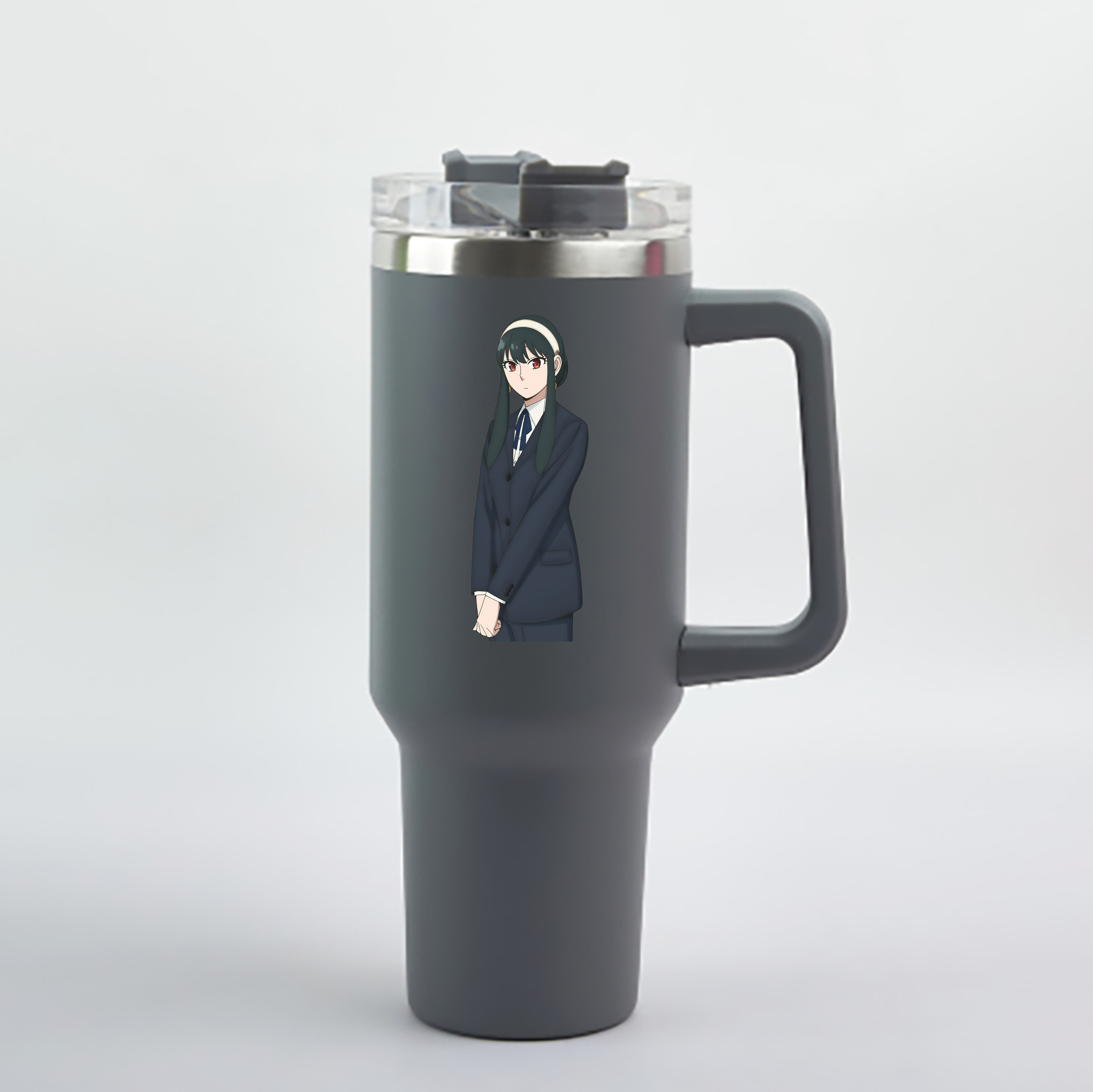 （画像用） SPY×FAMILY间谍家家酒 1200mL車用タンブラー - クリスタルステッカー（プラスチックストロー付き）