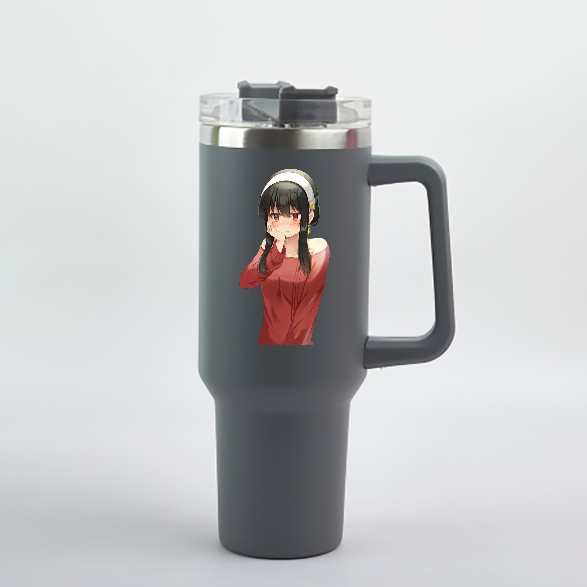 （画像用） SPY×FAMILY间谍家家酒 1200mL車用タンブラー - クリスタルステッカー（プラスチックストロー付き）