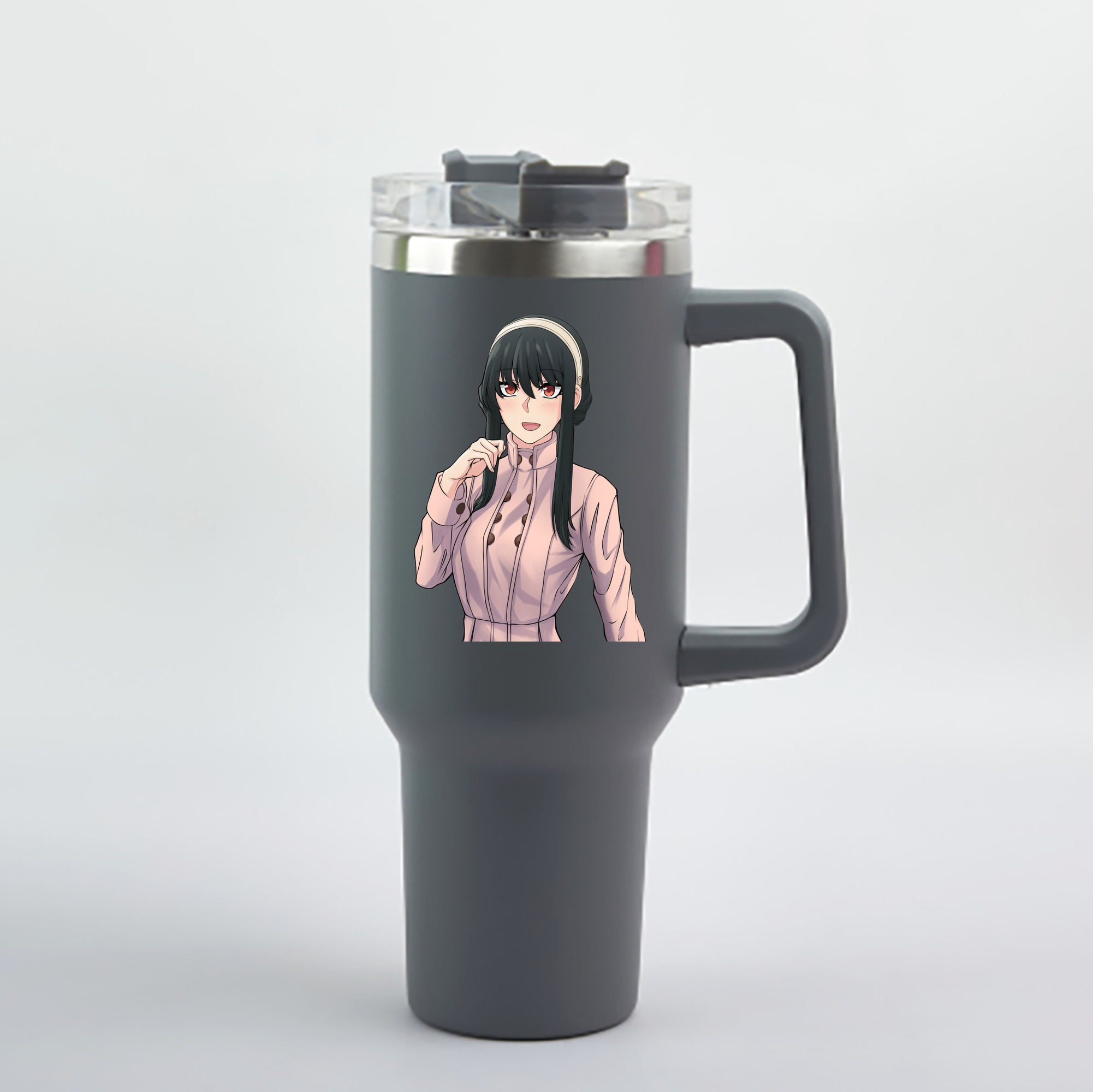 （画像用） SPY×FAMILY间谍家家酒 1200mL車用タンブラー - クリスタルステッカー（プラスチックストロー付き）