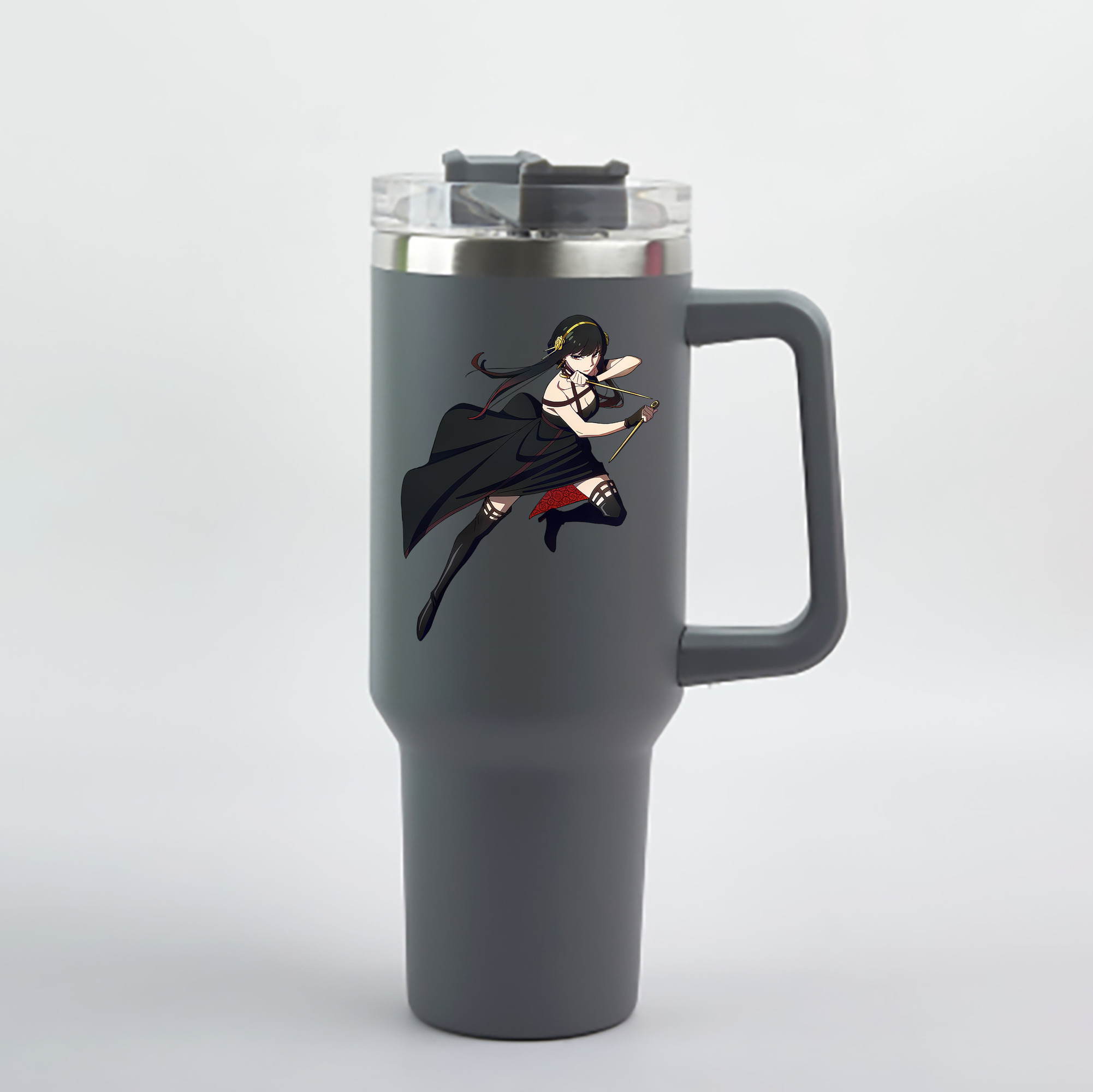 （画像用） SPY×FAMILY间谍家家酒 1200mL車用タンブラー - クリスタルステッカー（プラスチックストロー付き）
