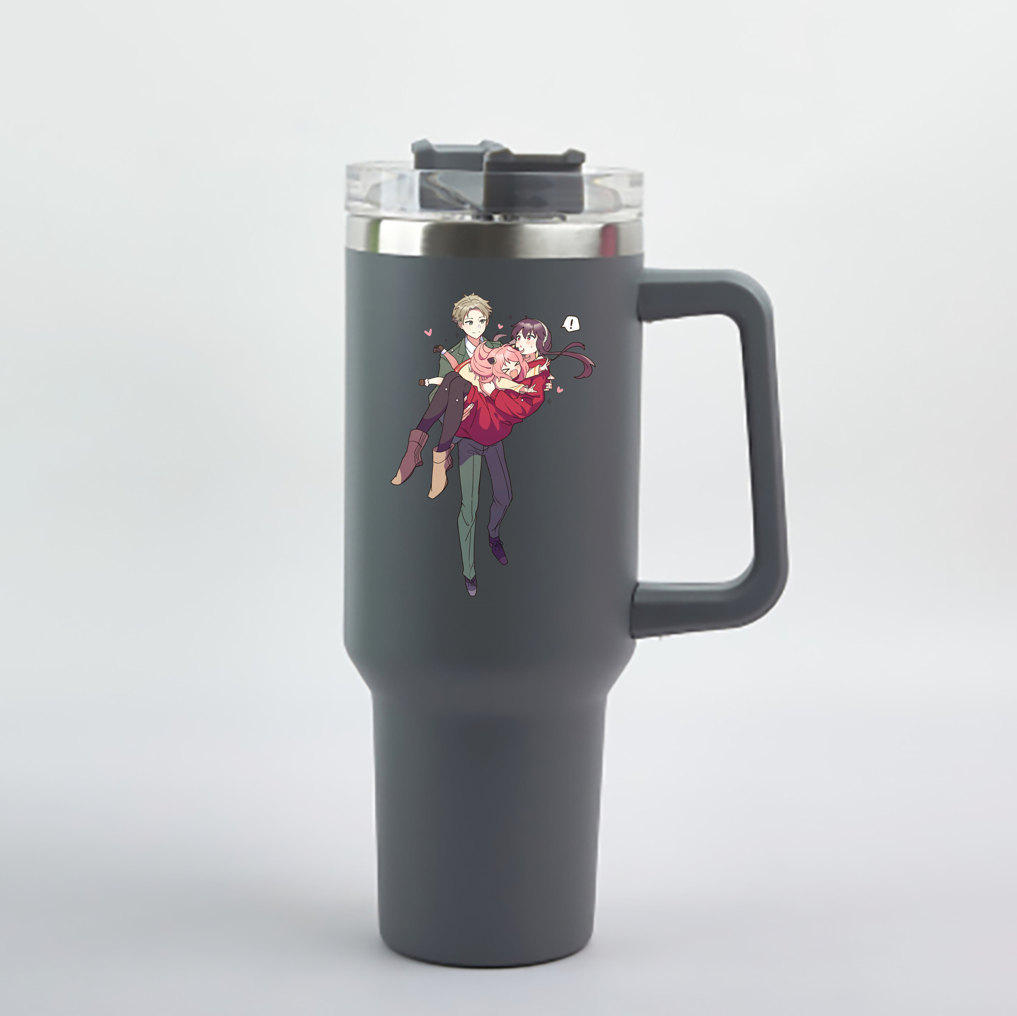 （画像用） SPY×FAMILY间谍家家酒 1200mL車用タンブラー - クリスタルステッカー（プラスチックストロー付き）