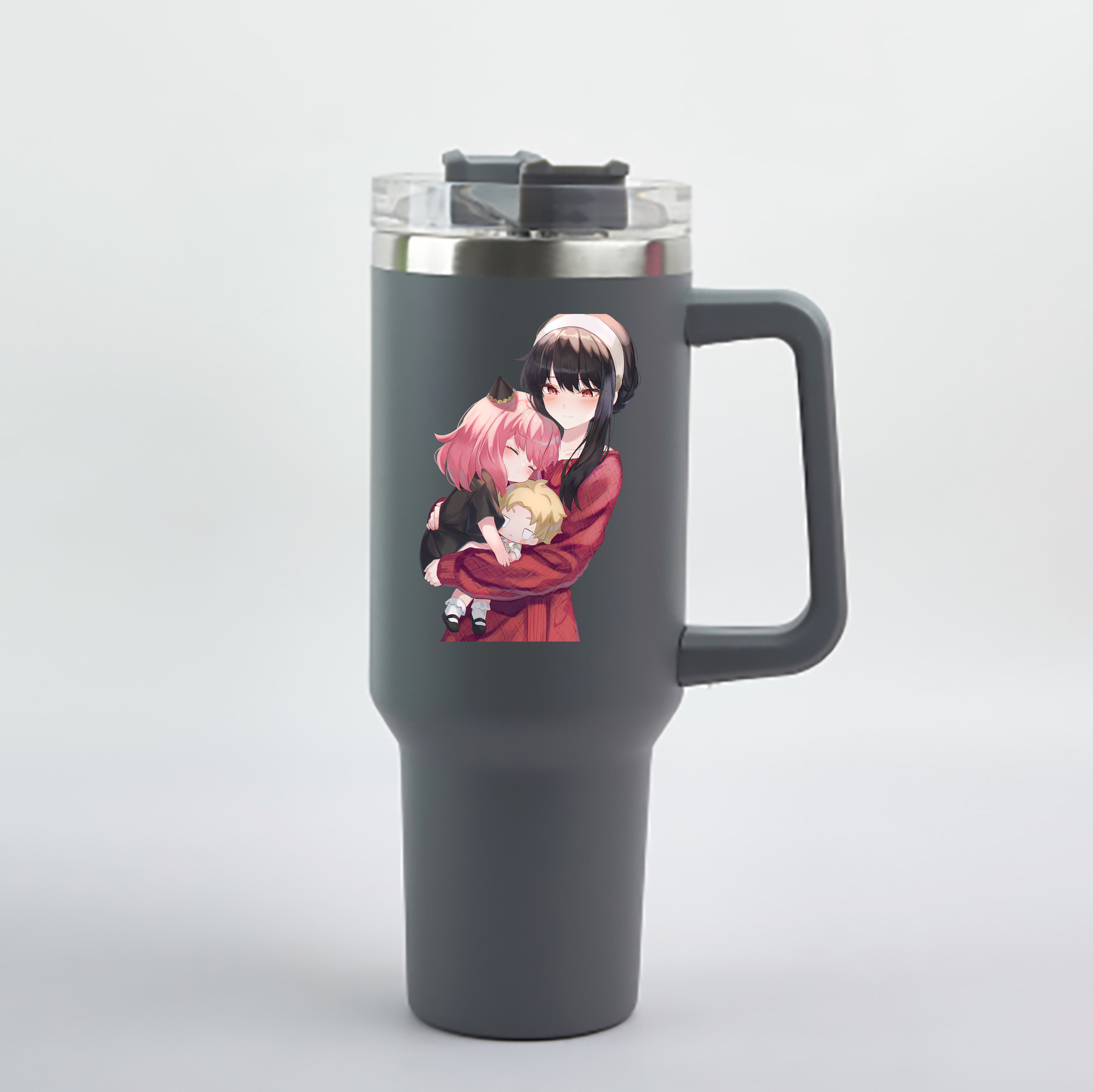（画像用） SPY×FAMILY间谍家家酒 1200mL車用タンブラー - クリスタルステッカー（プラスチックストロー付き）